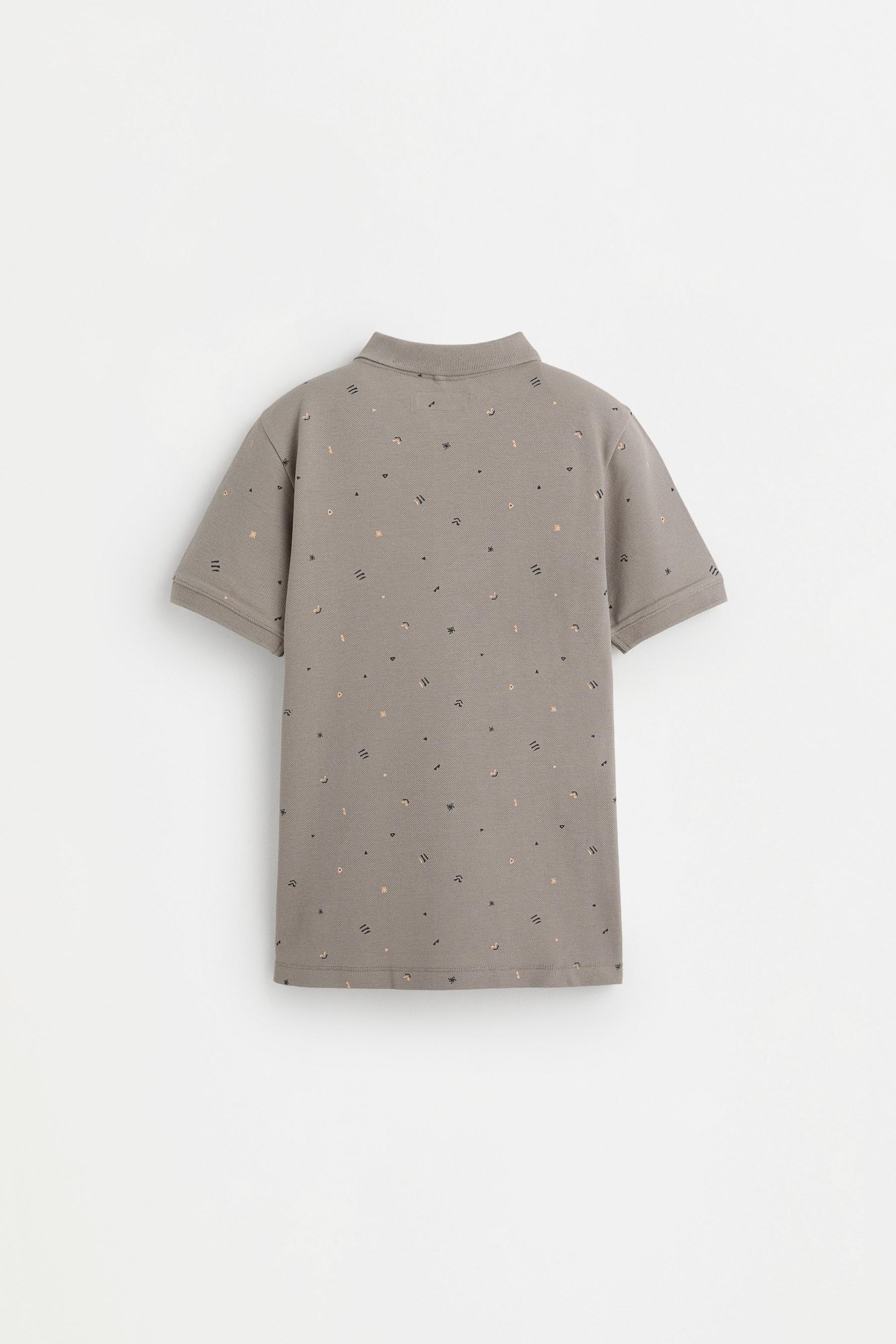 Printed polo shirt — DARK MINK