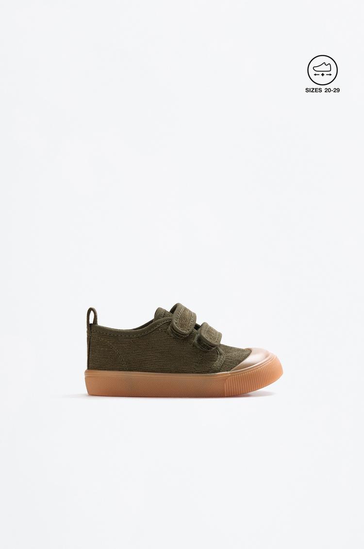 Corduroy toecap slippers — KHAKI