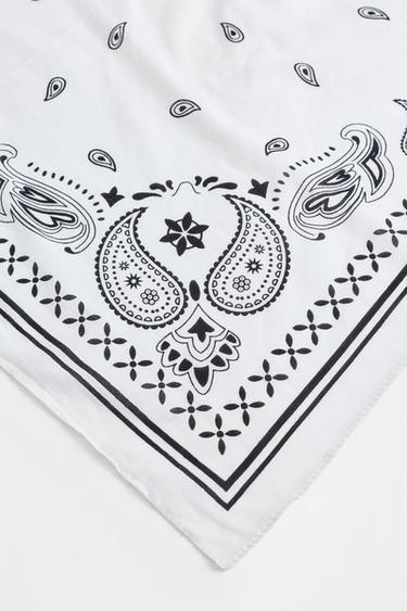 Paisley scarf — WHITE/BLACK 4