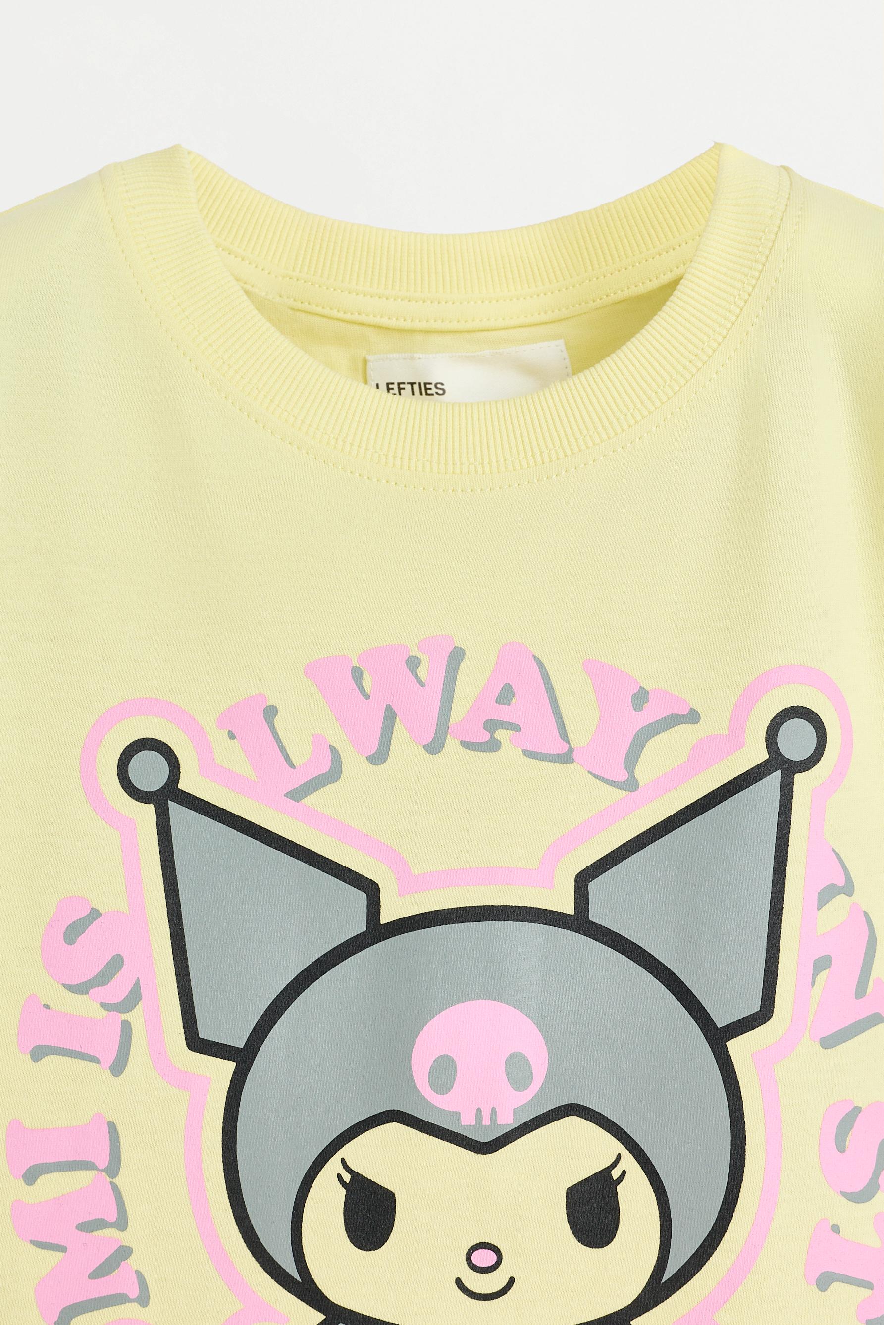 Kuromi ©SANRIO T-shirt and cycling leggings set — YELLOW
