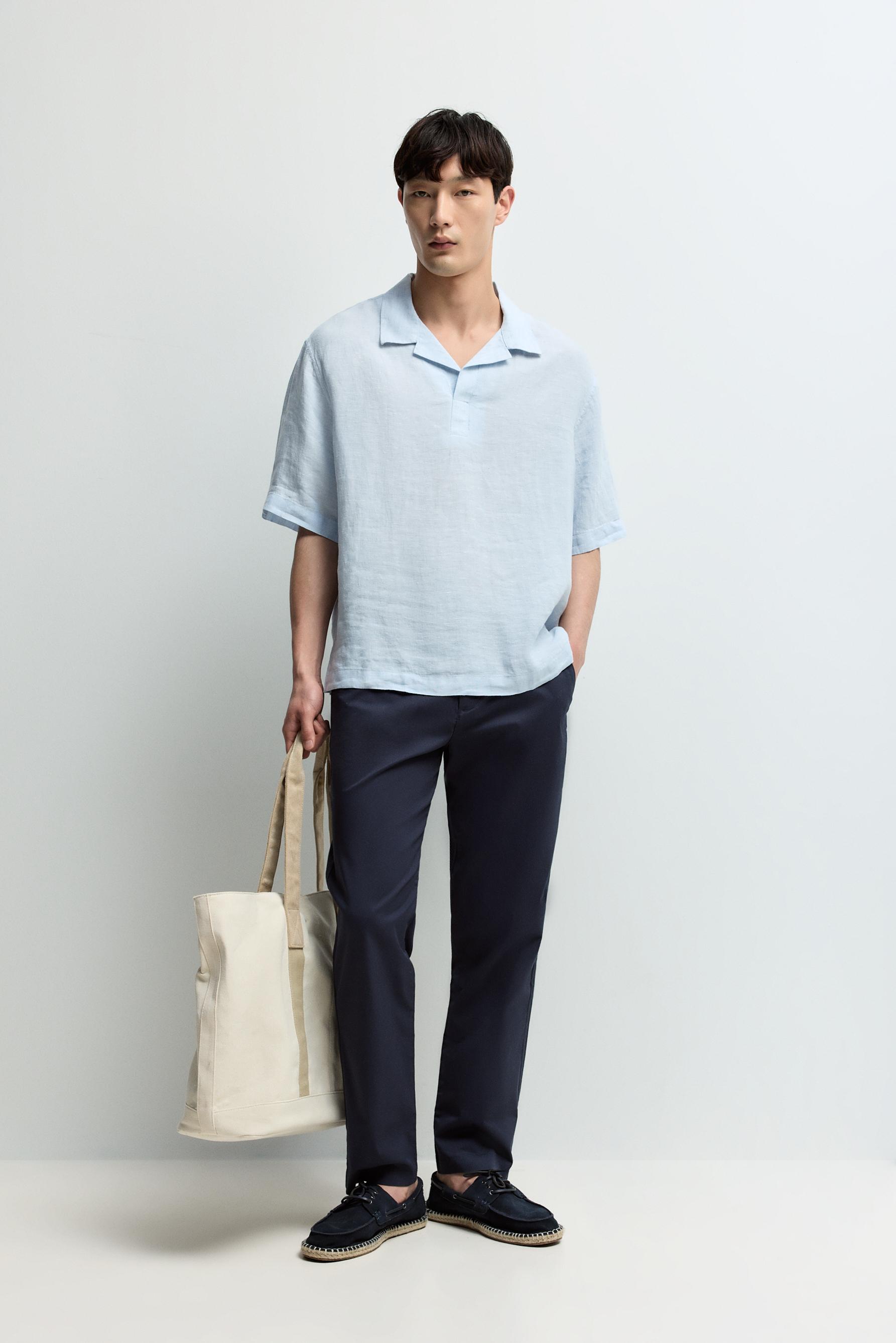 Slim fit chino trousers — NAVY