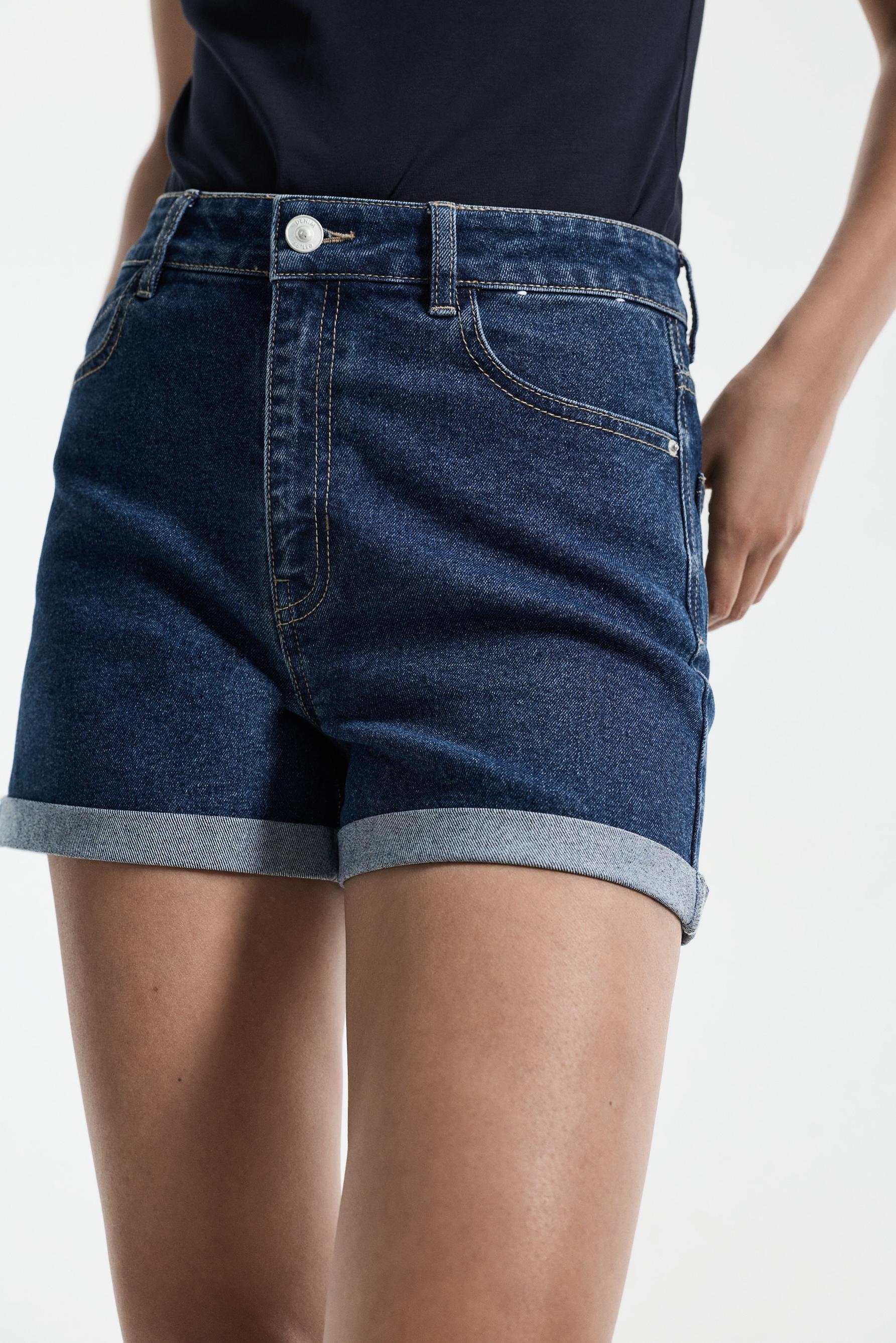 Denim stretch shorts — INK BLUE