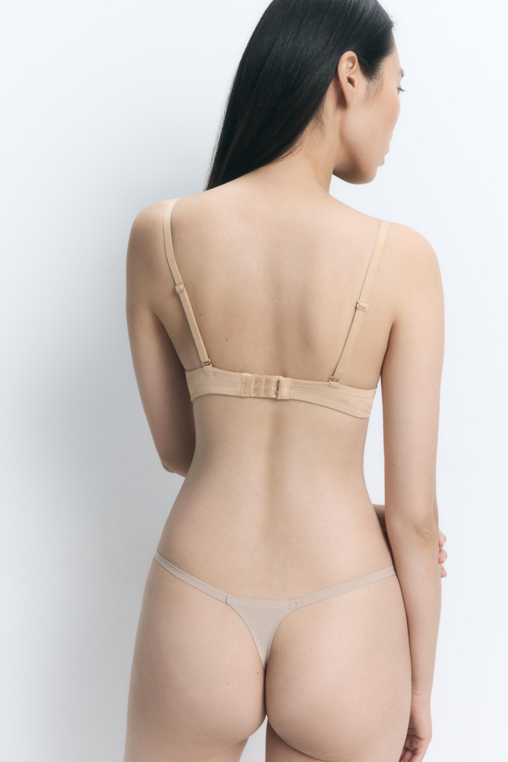 4-pack microfibre thongs — PALE PINK