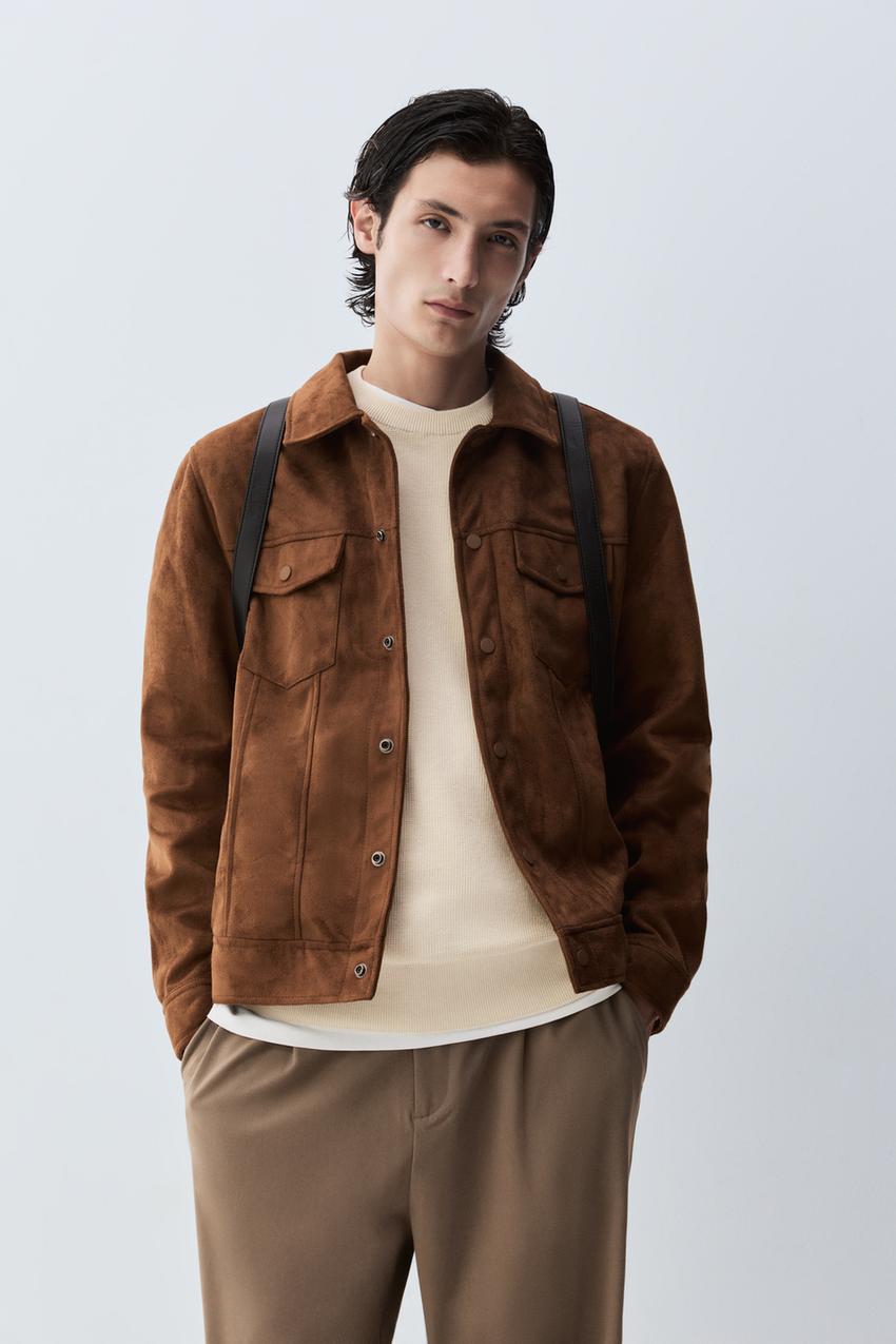 Lefties Chaquetas Imitacion Piel Hombre Cazadora Bomber Chaqueta