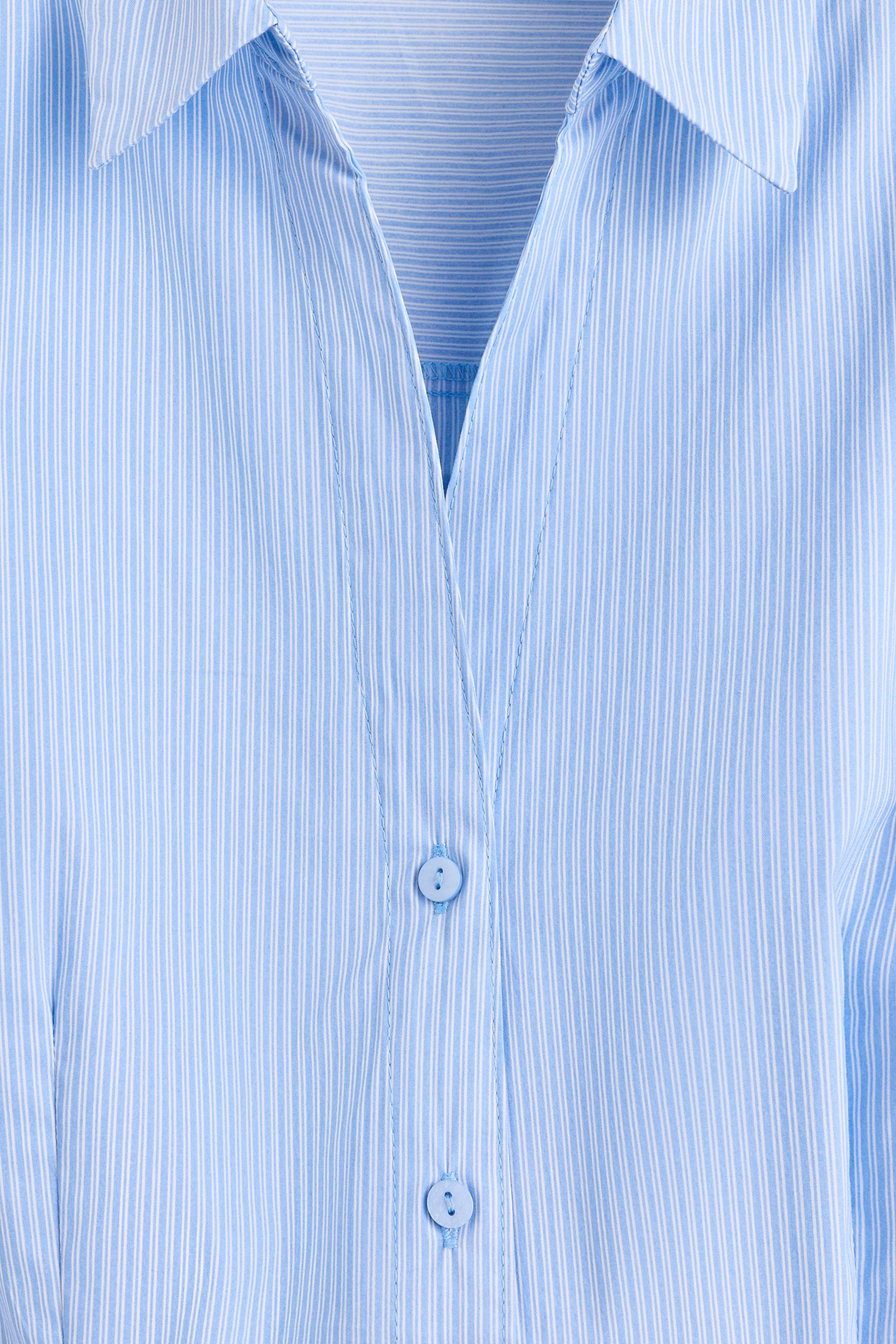 Printed poplin shirt — STRIPED