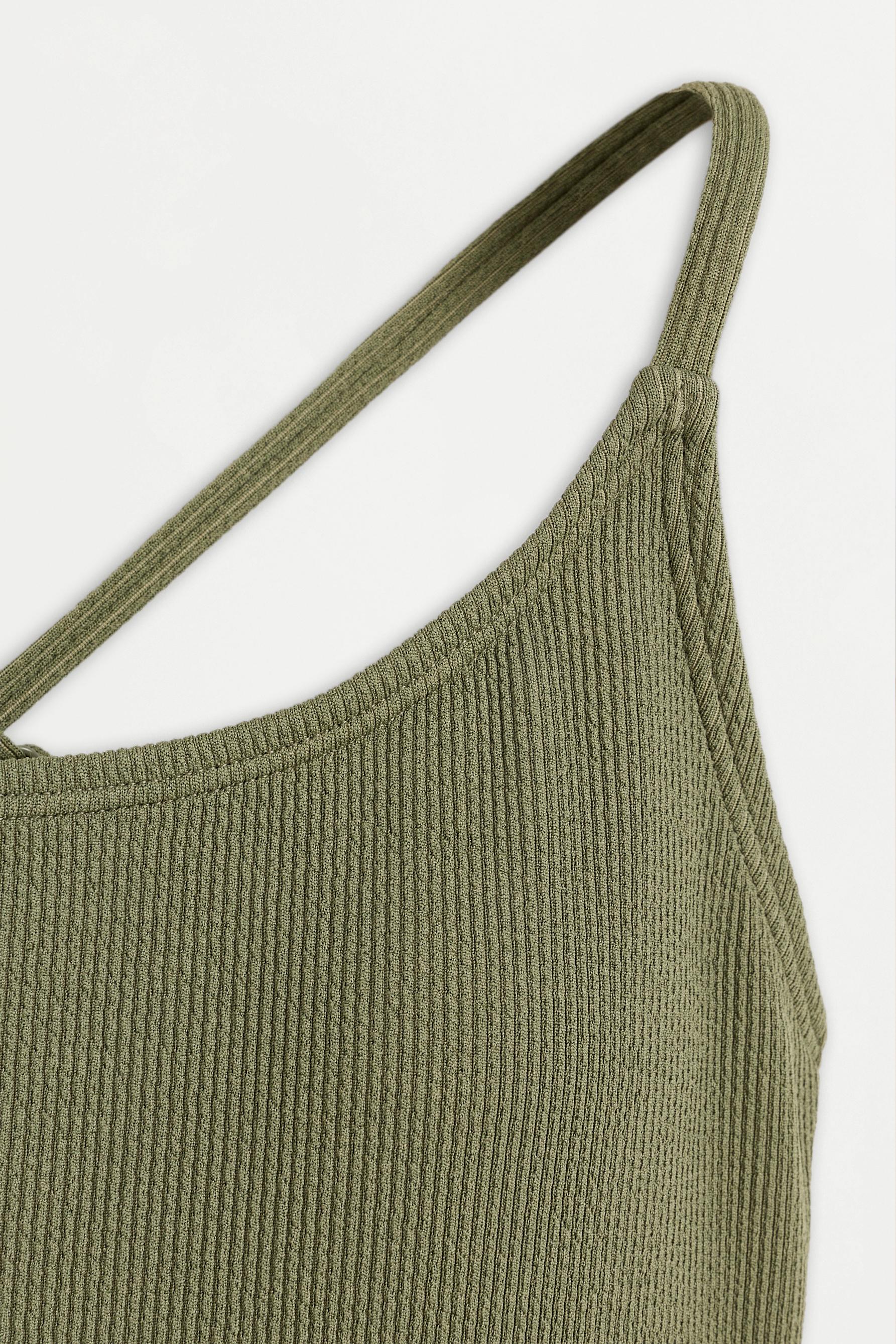 Ribbed swimsuit — MEDIUM GREEN