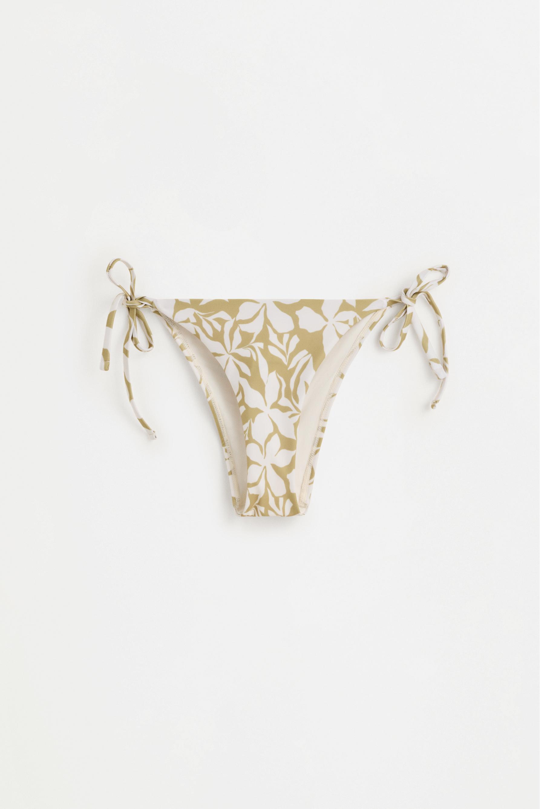 Bikini bottom — ECRU/GREEN