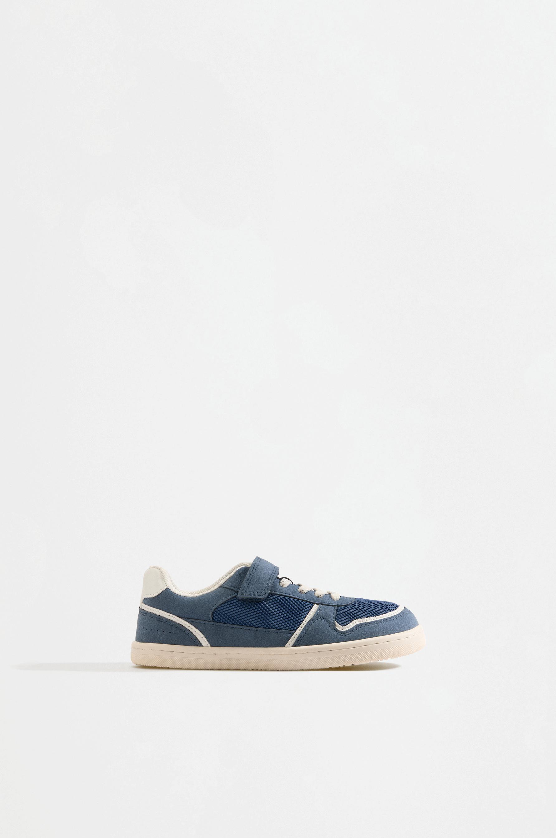 Mixed mesh barefoot sneakers — BLUE