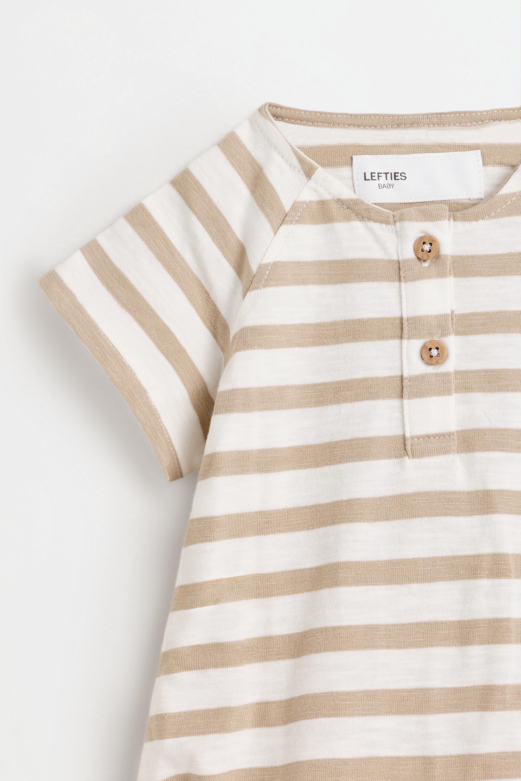 Striped bias cut romper — MINK