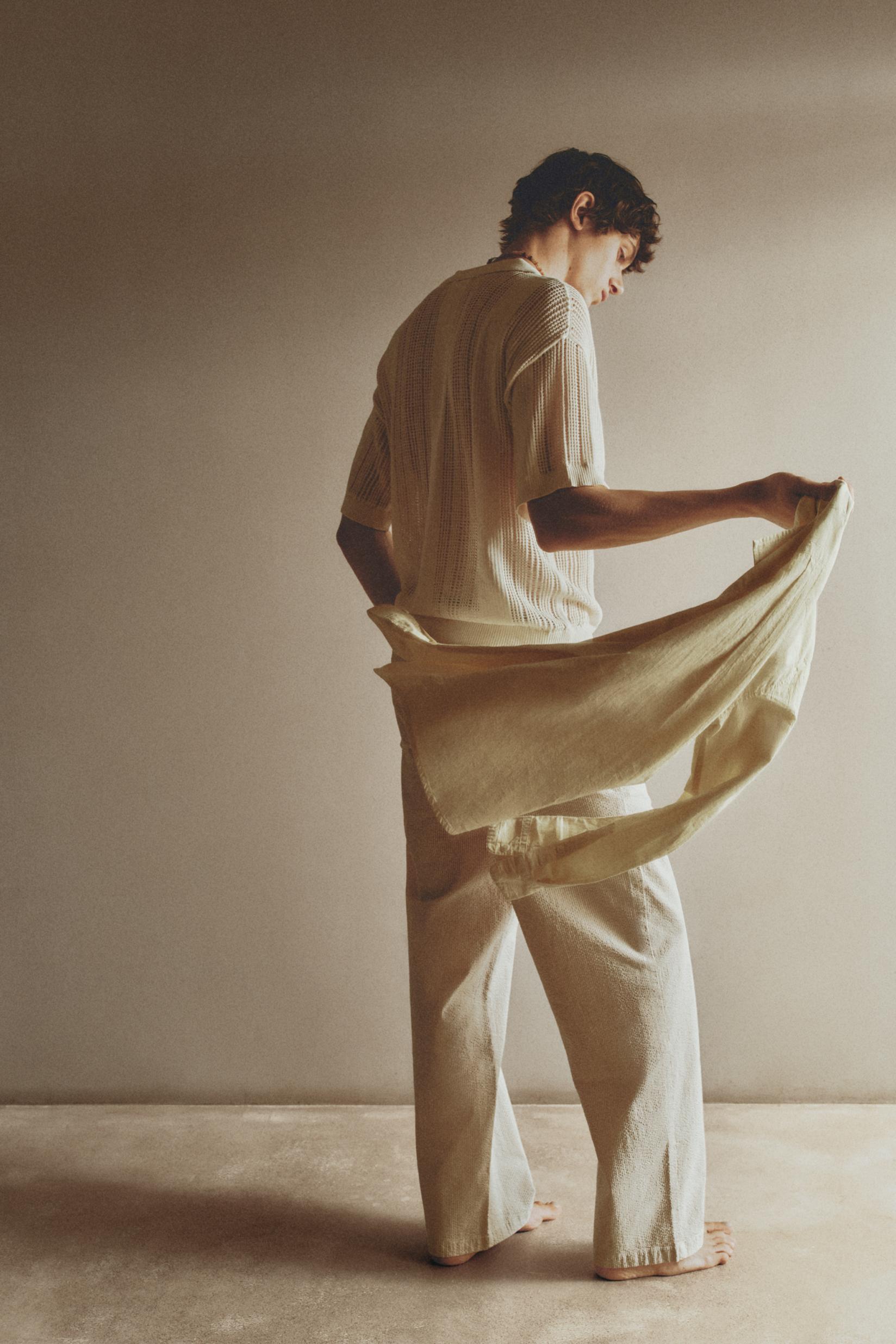 Textured shirt — YELLOW