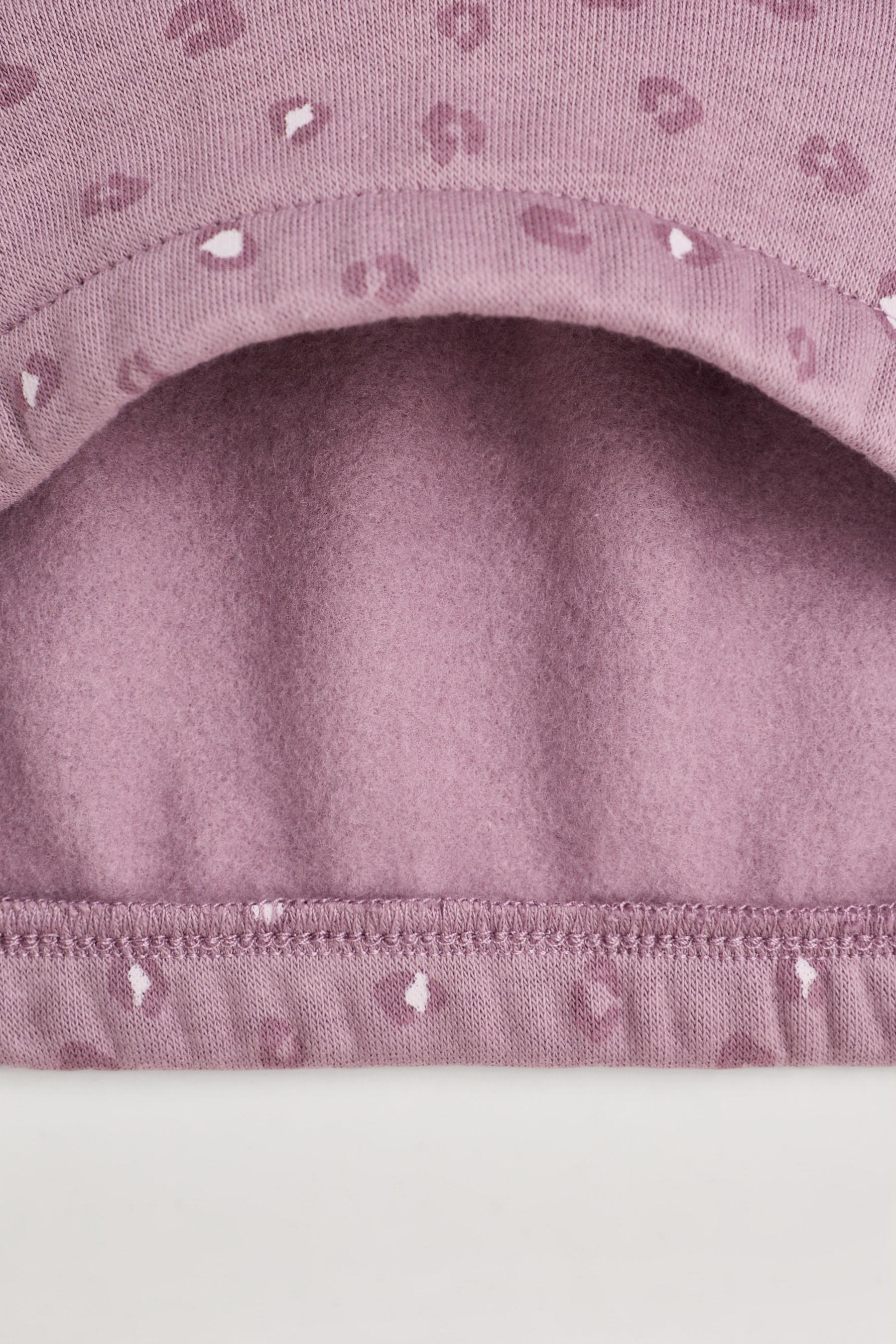 Printed plush sweatshirt and trousers set — MAUVE
