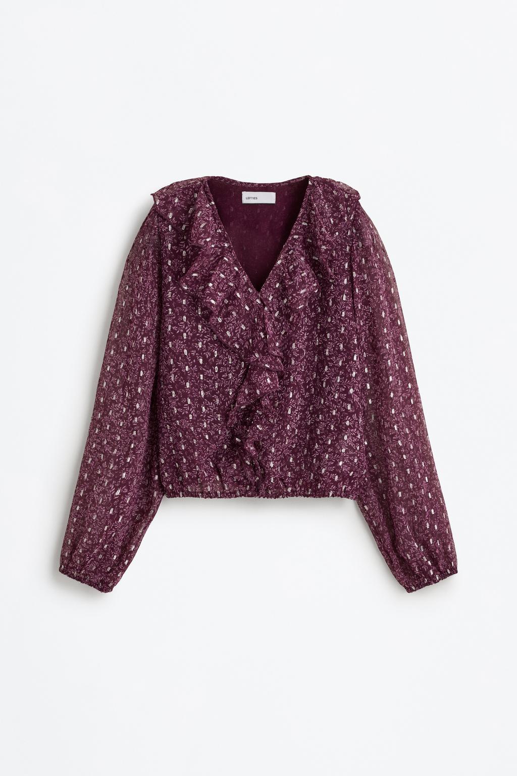 Blouse with metallic details