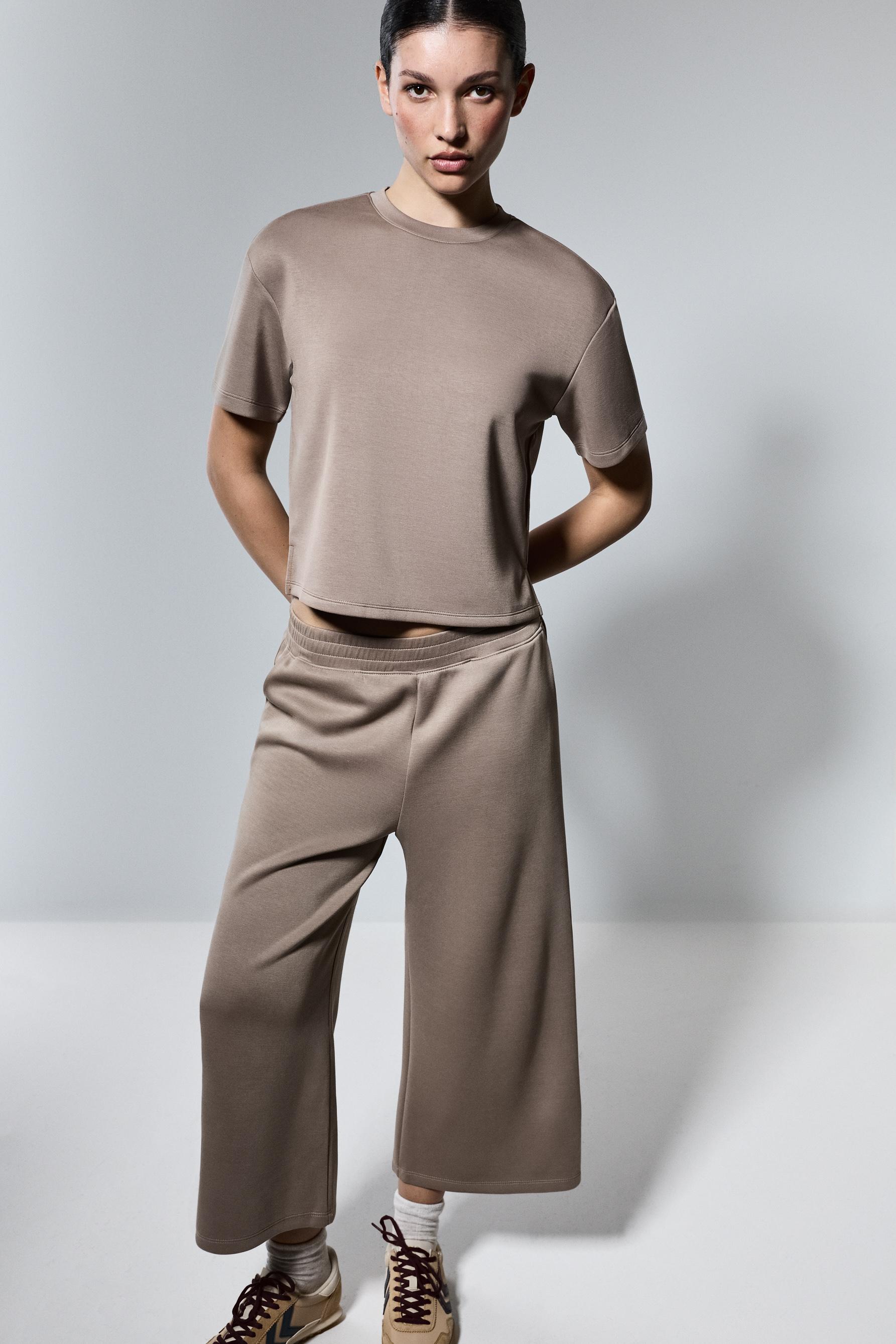 Pantaloni culottes fluizi - | LEFTIES Romania