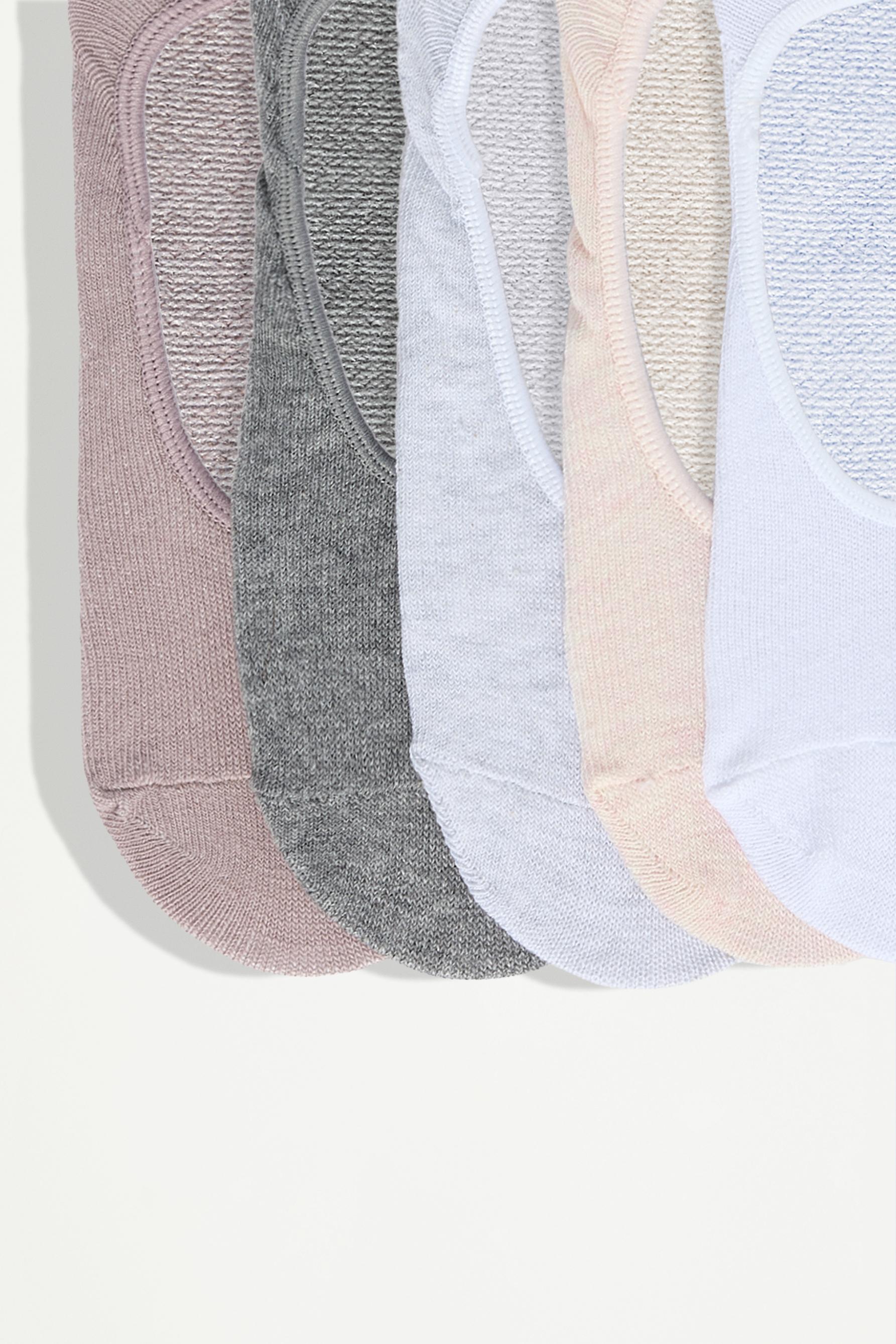 5-pack of no-show socks — ANTHRACITE GREY
