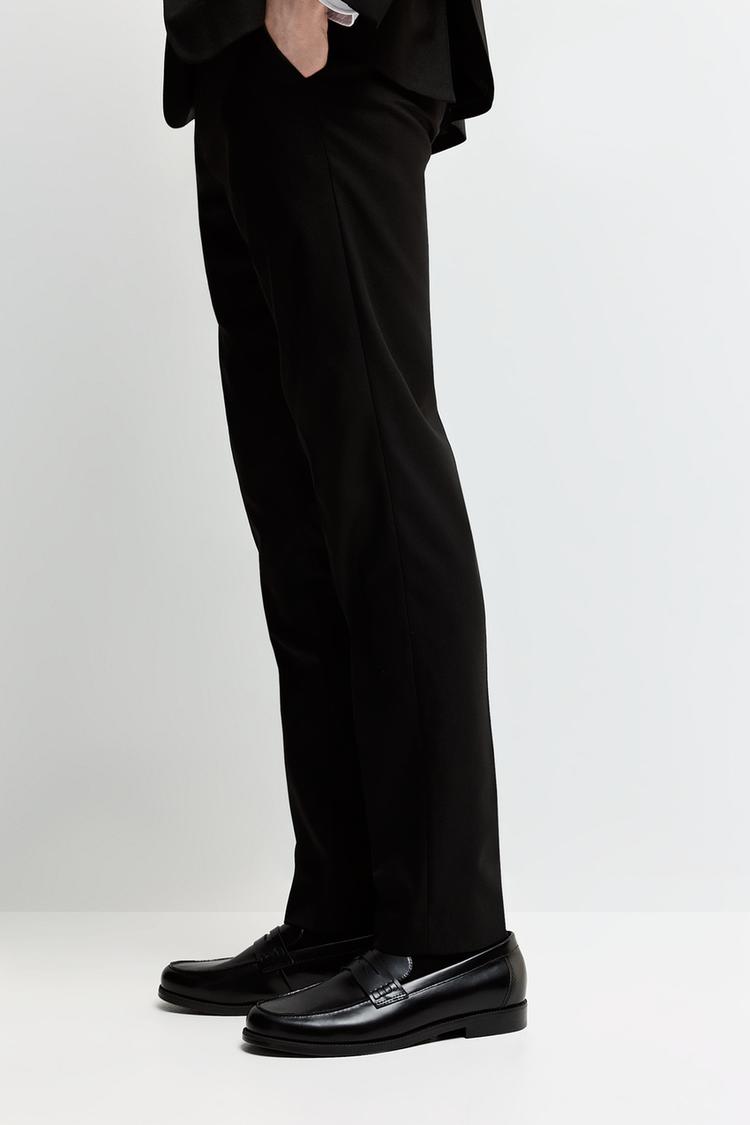 Tailored Penny Loafers — BLACK