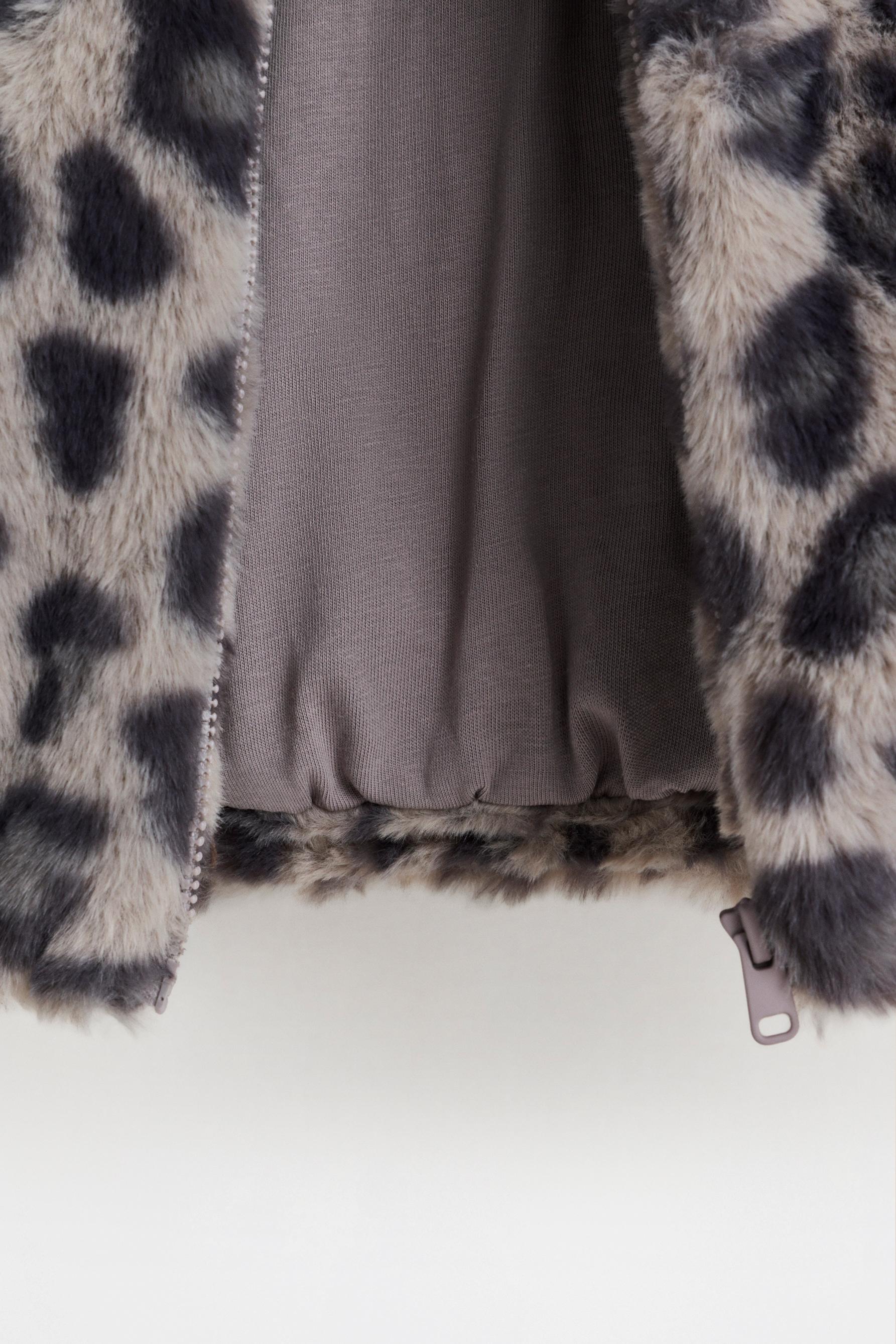 Animal print faux fur coat — OCHRE