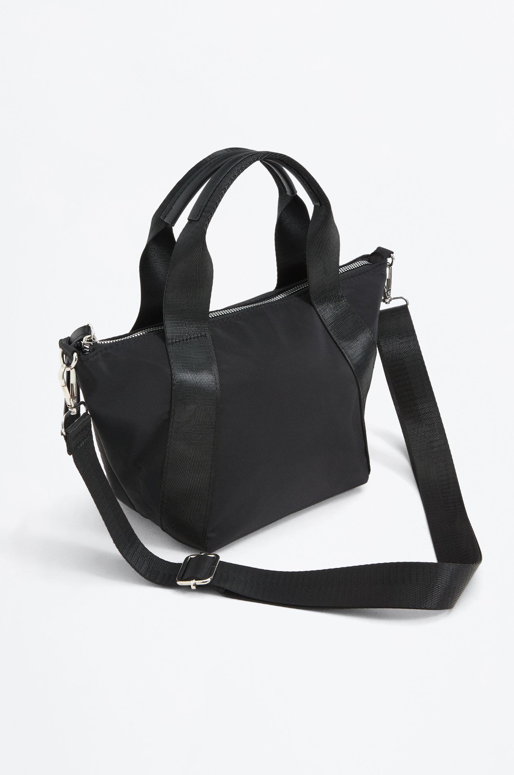 Small nylon crossbody bag — BLACK