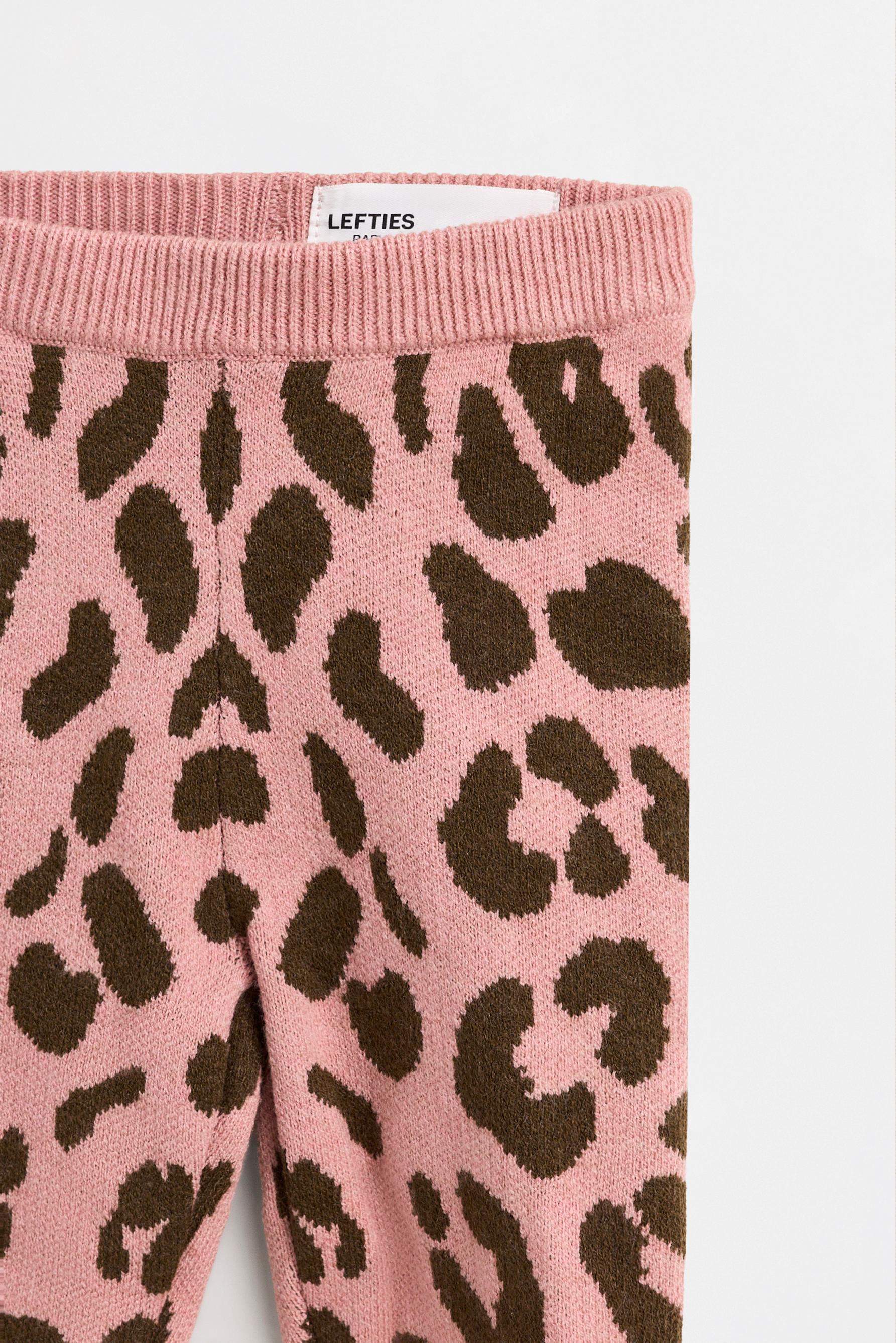 Knit sweater and animal print leggings co-ord — DUSTY PINK