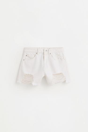 Distressed denim shorts — OFF WHITE 6