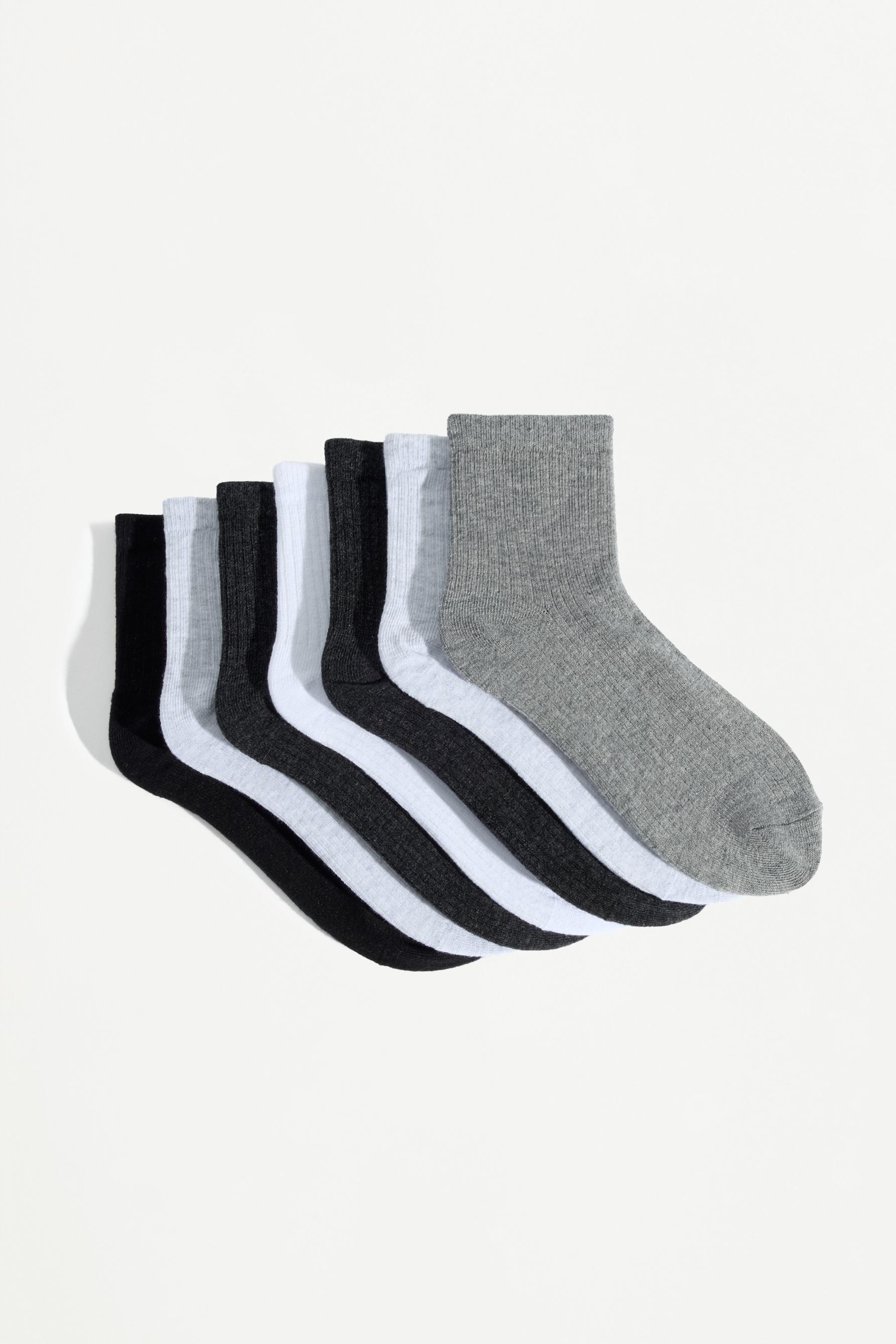 Short Socks (7-Pack) — GREY