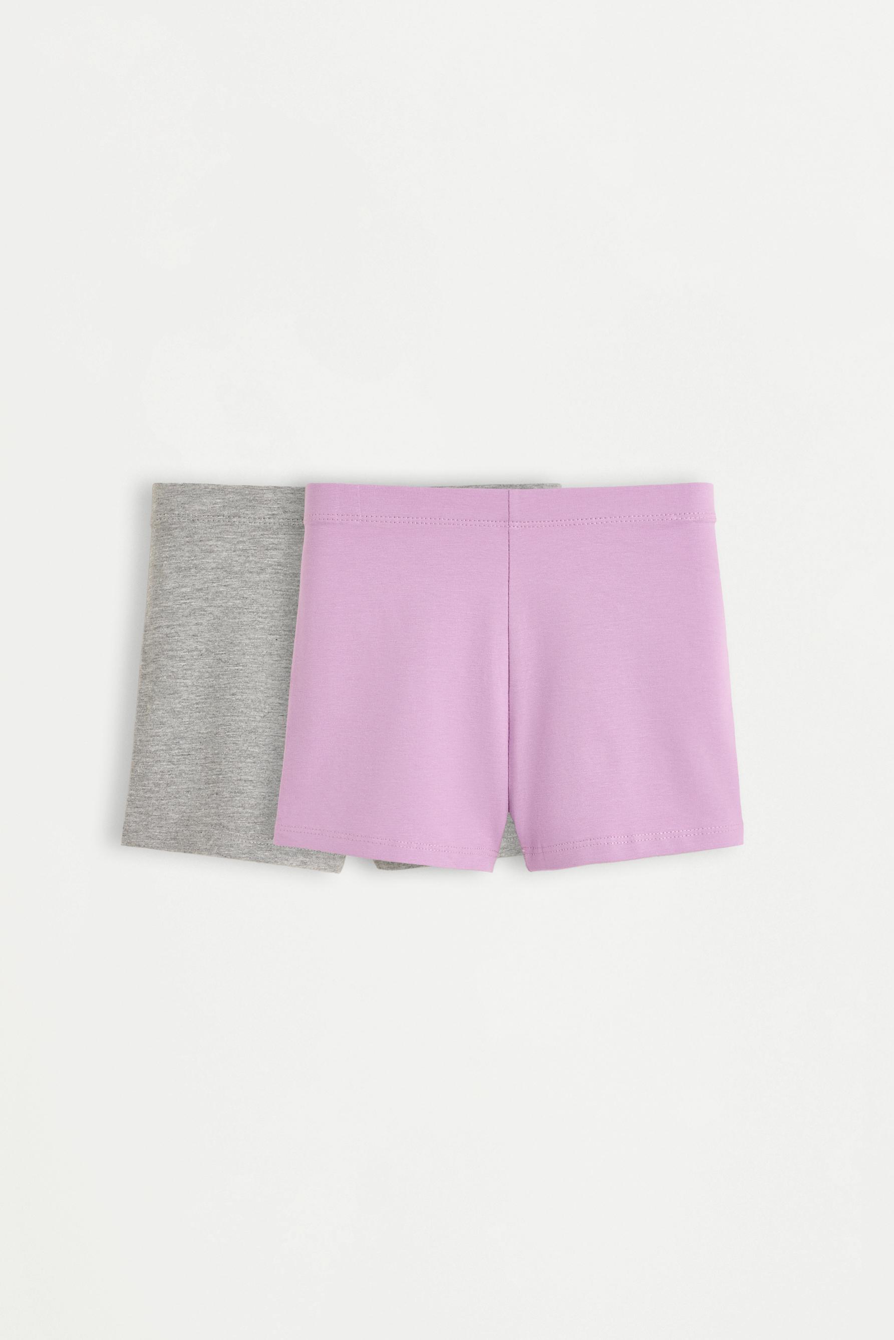 2-pack of plain short leggings — MAUVE PINK