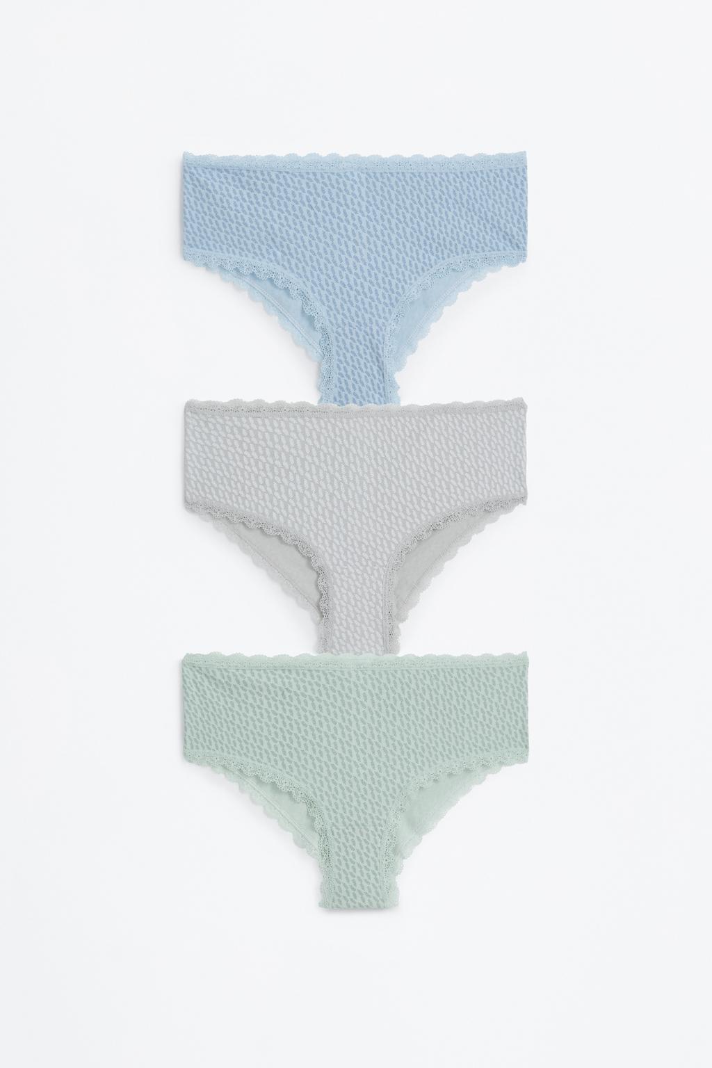 3-pack of printed hipster briefs