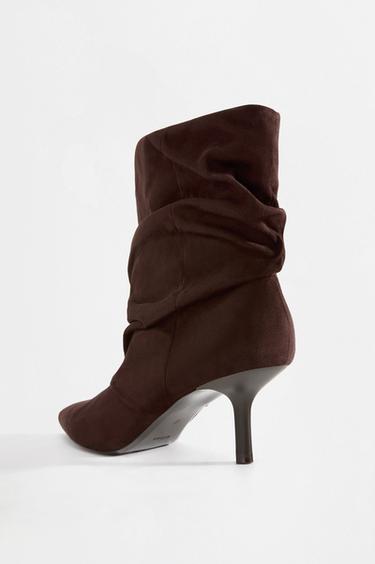 Slouchy ankle boots — BROWN 4