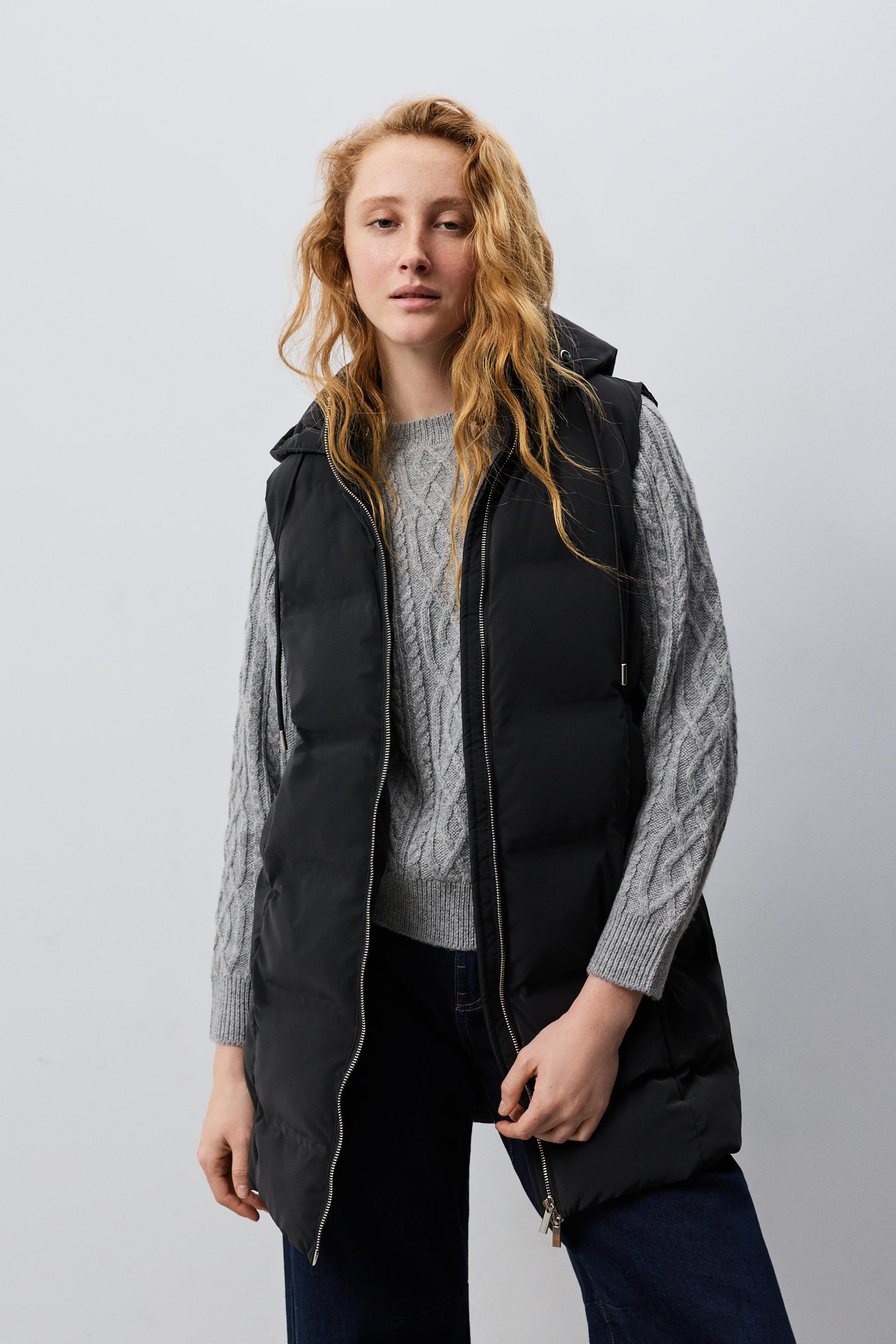 Chaleco largo acolchado