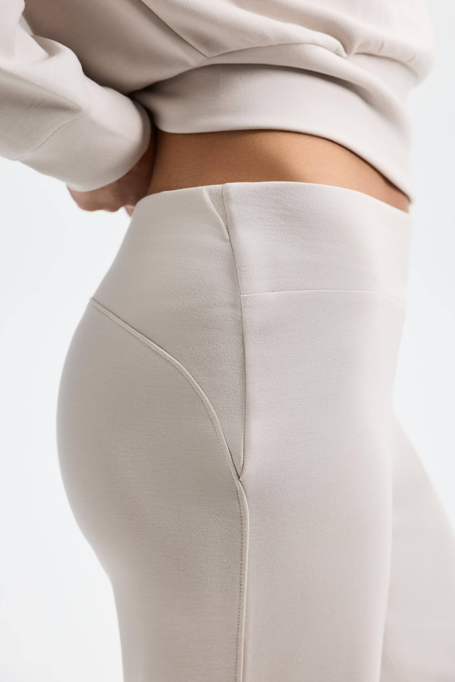 Flowing flared tracksuit trousers — ECRU