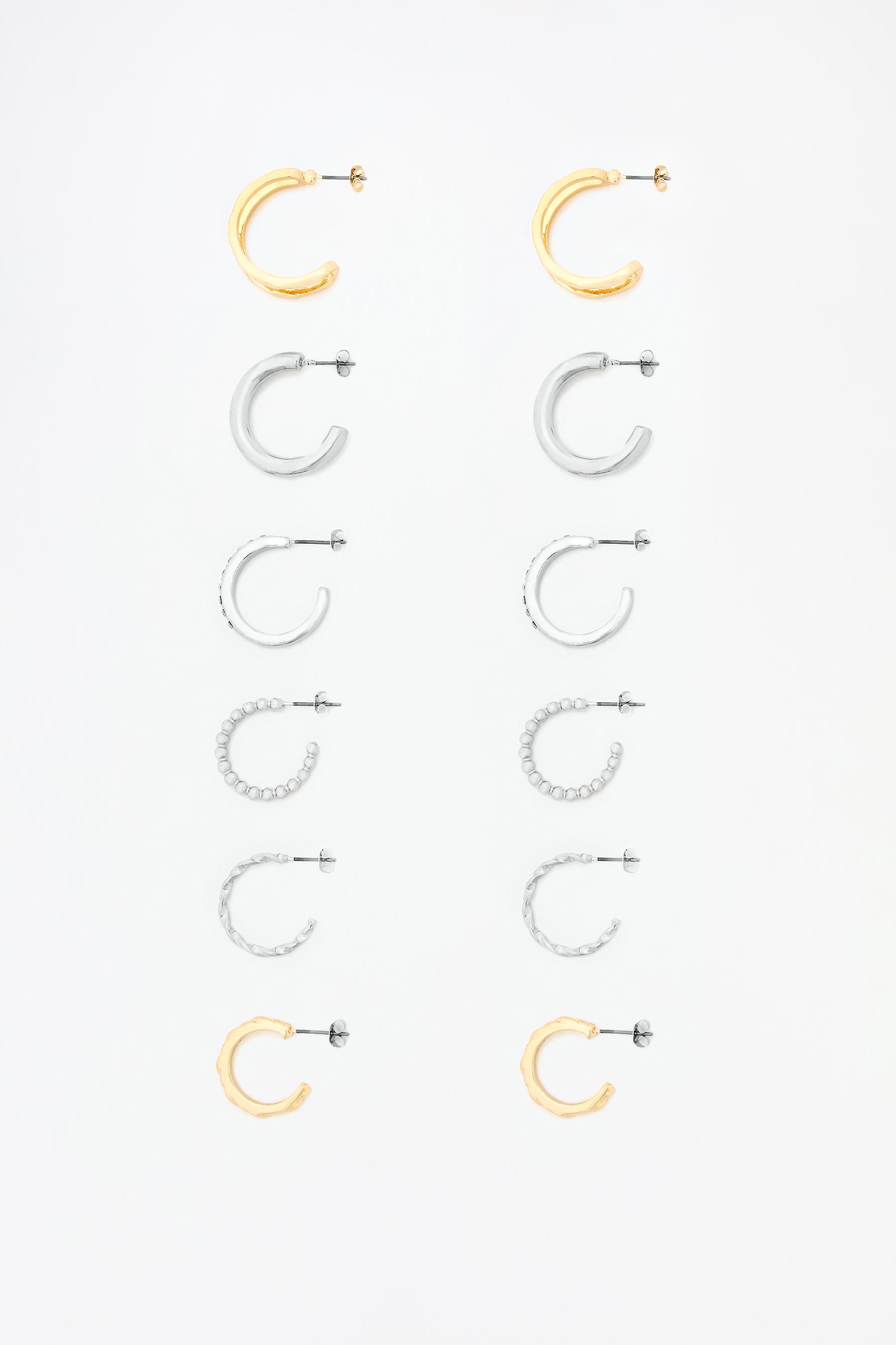 6-pack of hoop earrings — VARIOUS