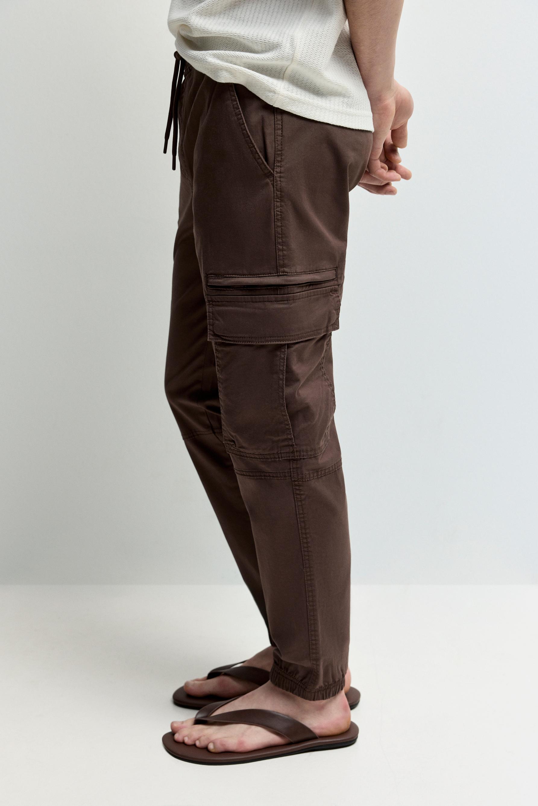 Cargo jogger trousers — CHOCOLATE