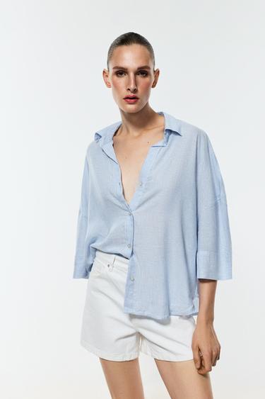 Wide sleeve shirt — STRIPED 2