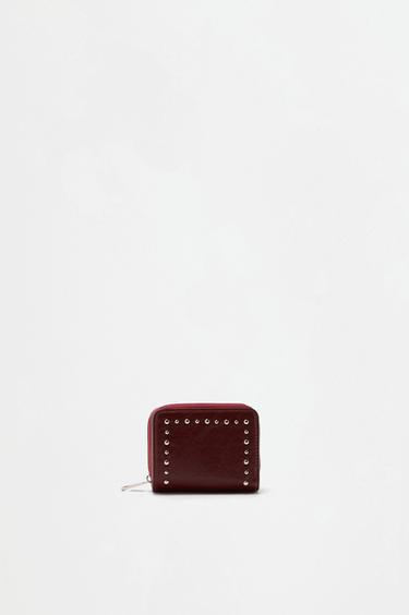 Studded wallet — BURGUNDY 1