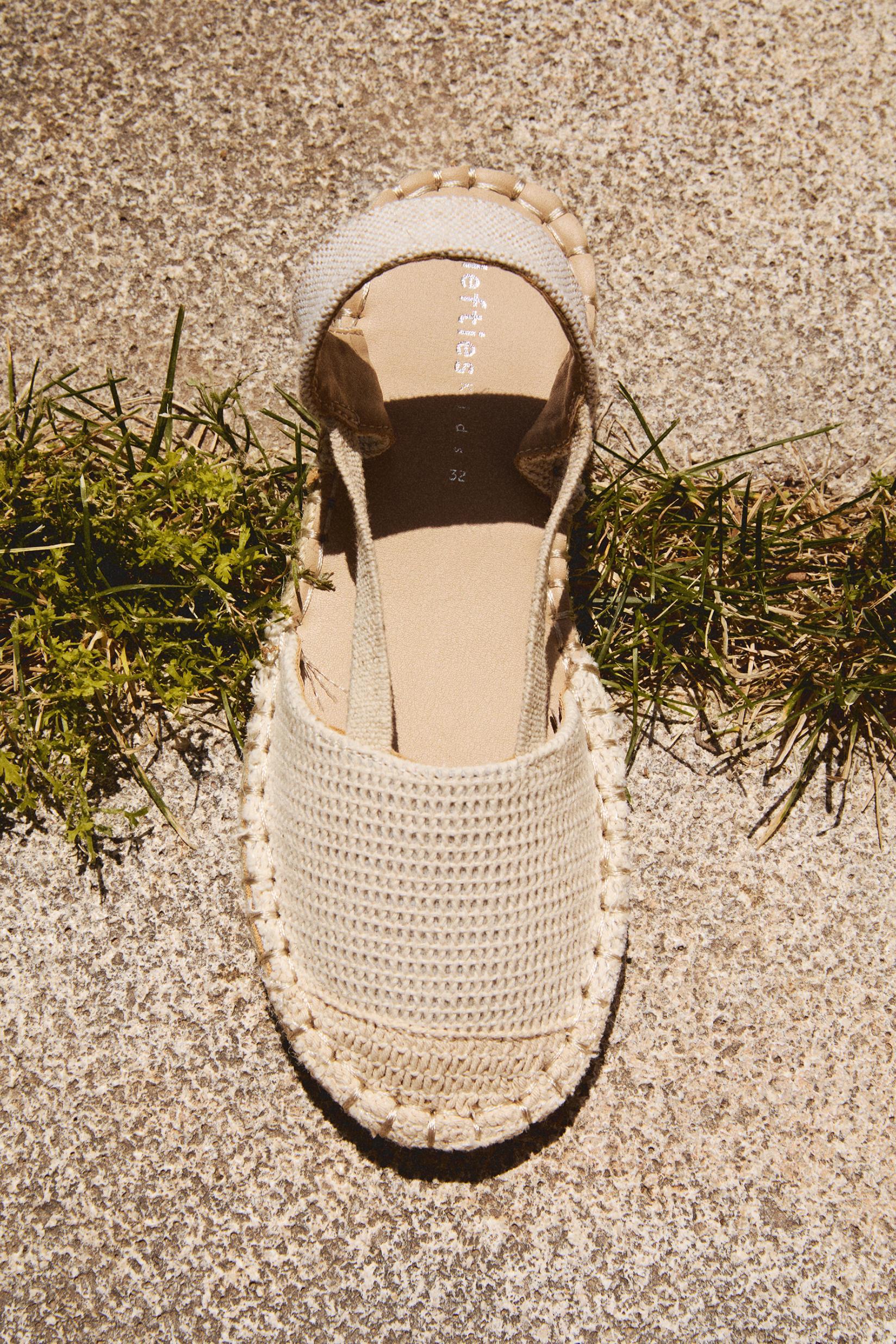 Elastic backless espadrille — BEIGE