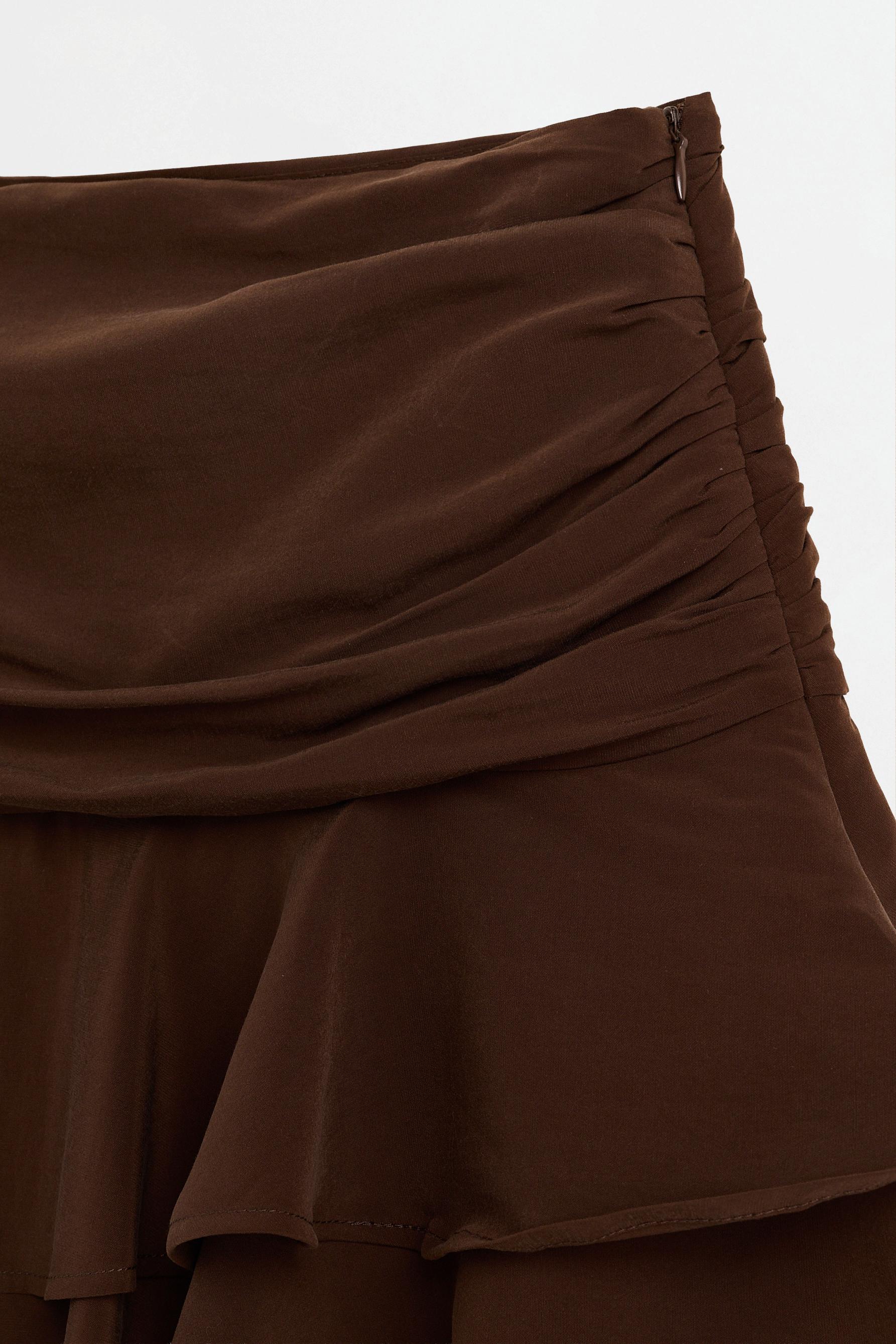 Soft ruffle short skirt — OCHRE