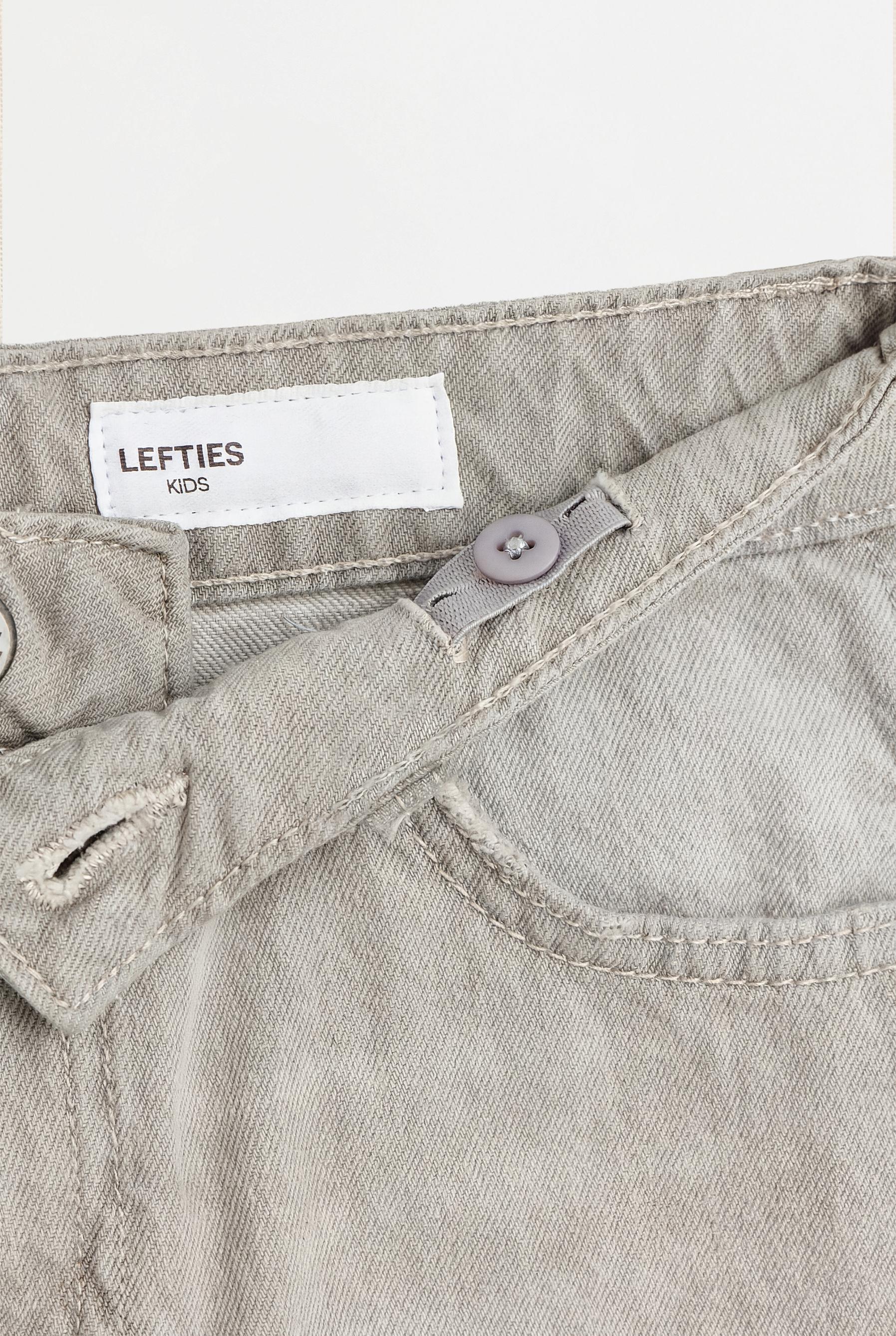 Relaxed fit denim Bermuda shorts — PALE GREY