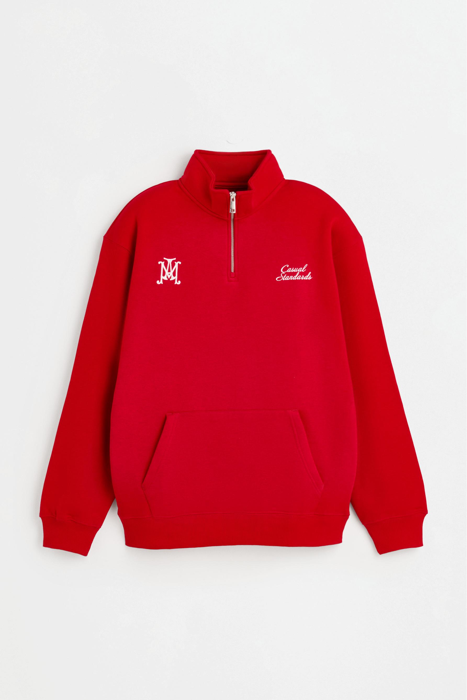 Sudadera cropped bordados cremallera
