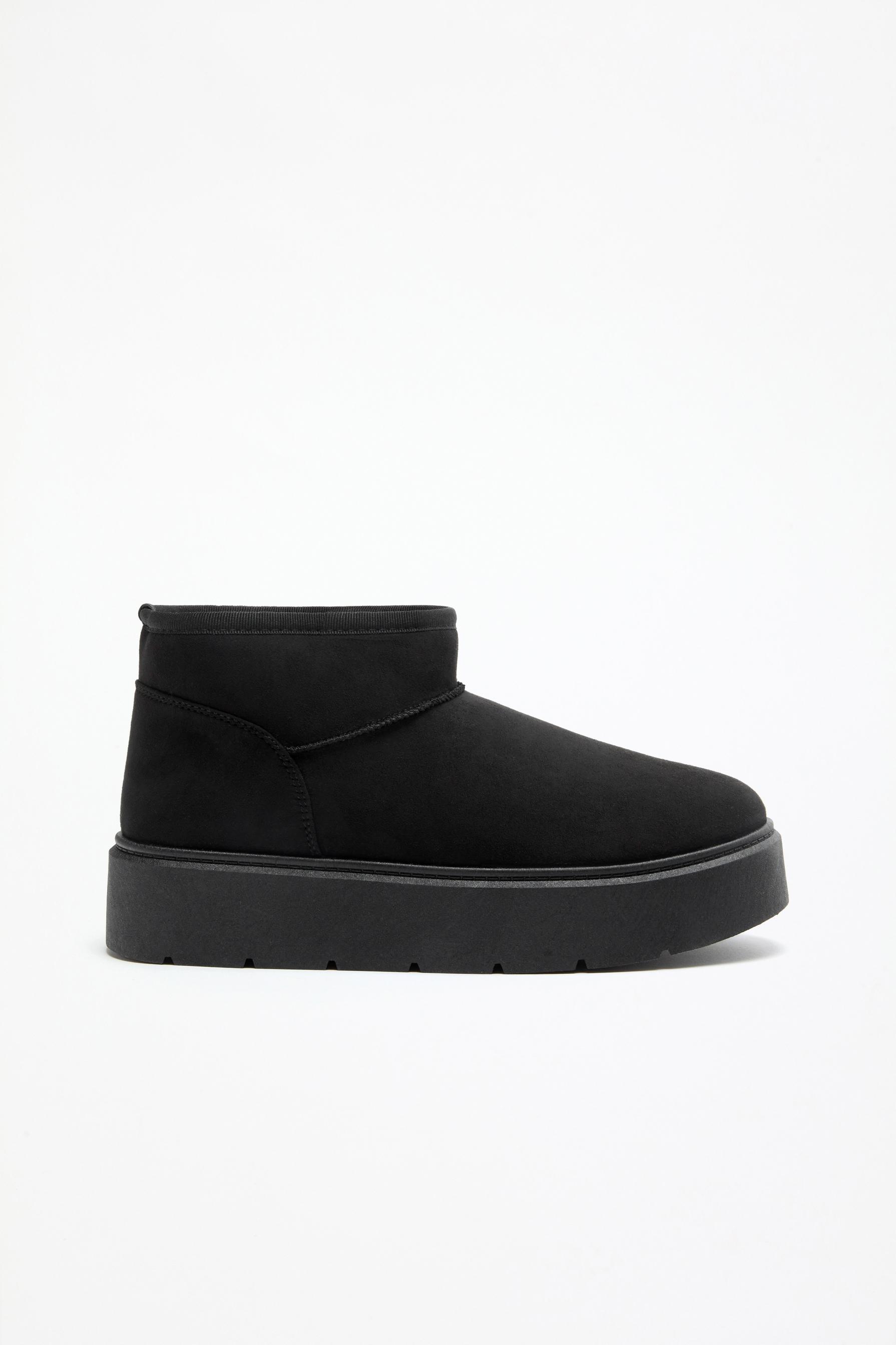 Platform fur ankle boot — BLACK (alternate view)