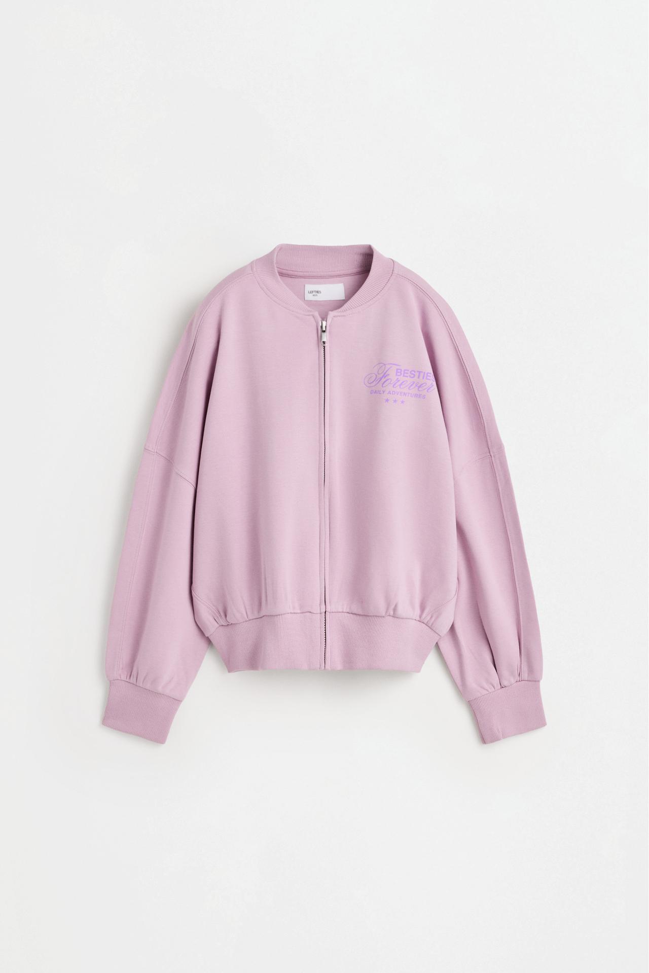 Interlock zip jacket — PALE MAUVE