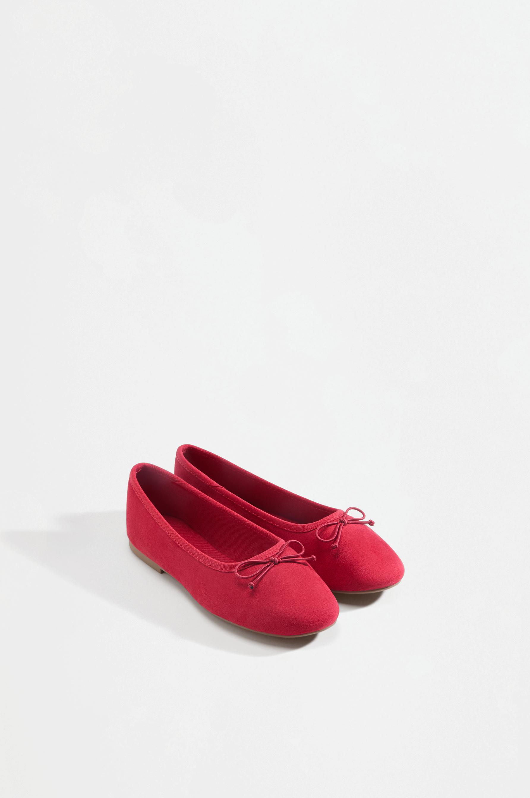 Bow ballet flats — RED