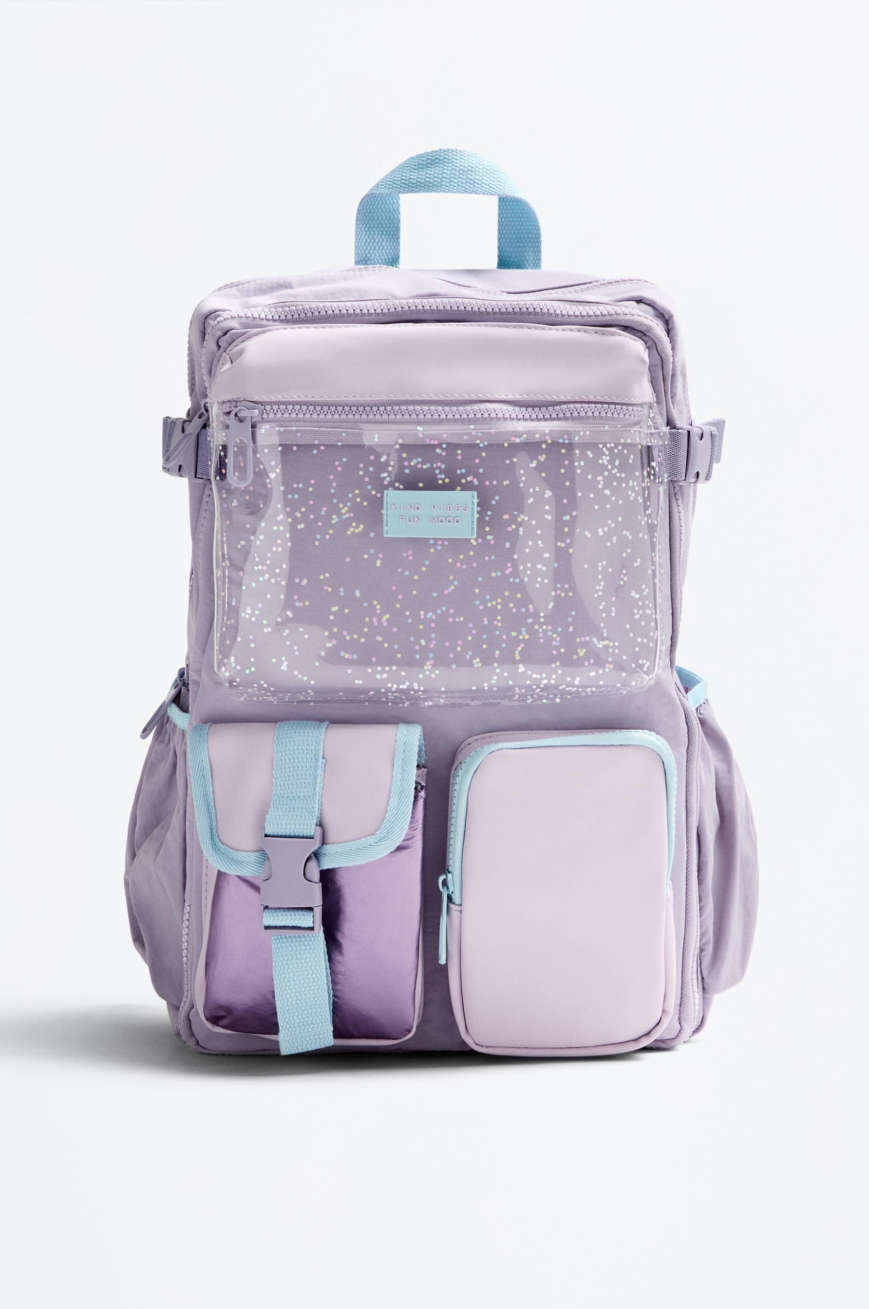 Mochila escolar multi bolsillos fantasía