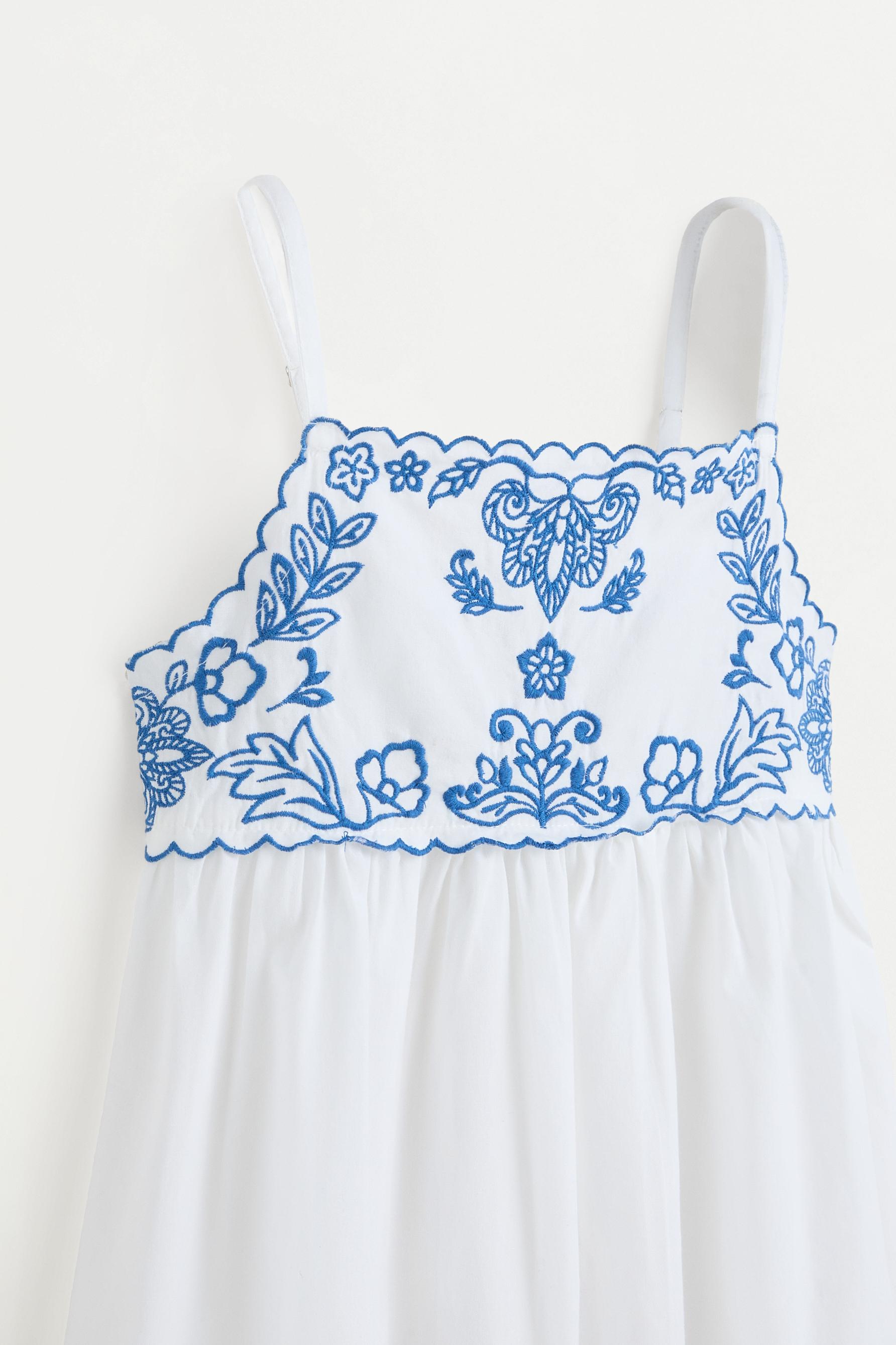 Embroidered dress — WHITE