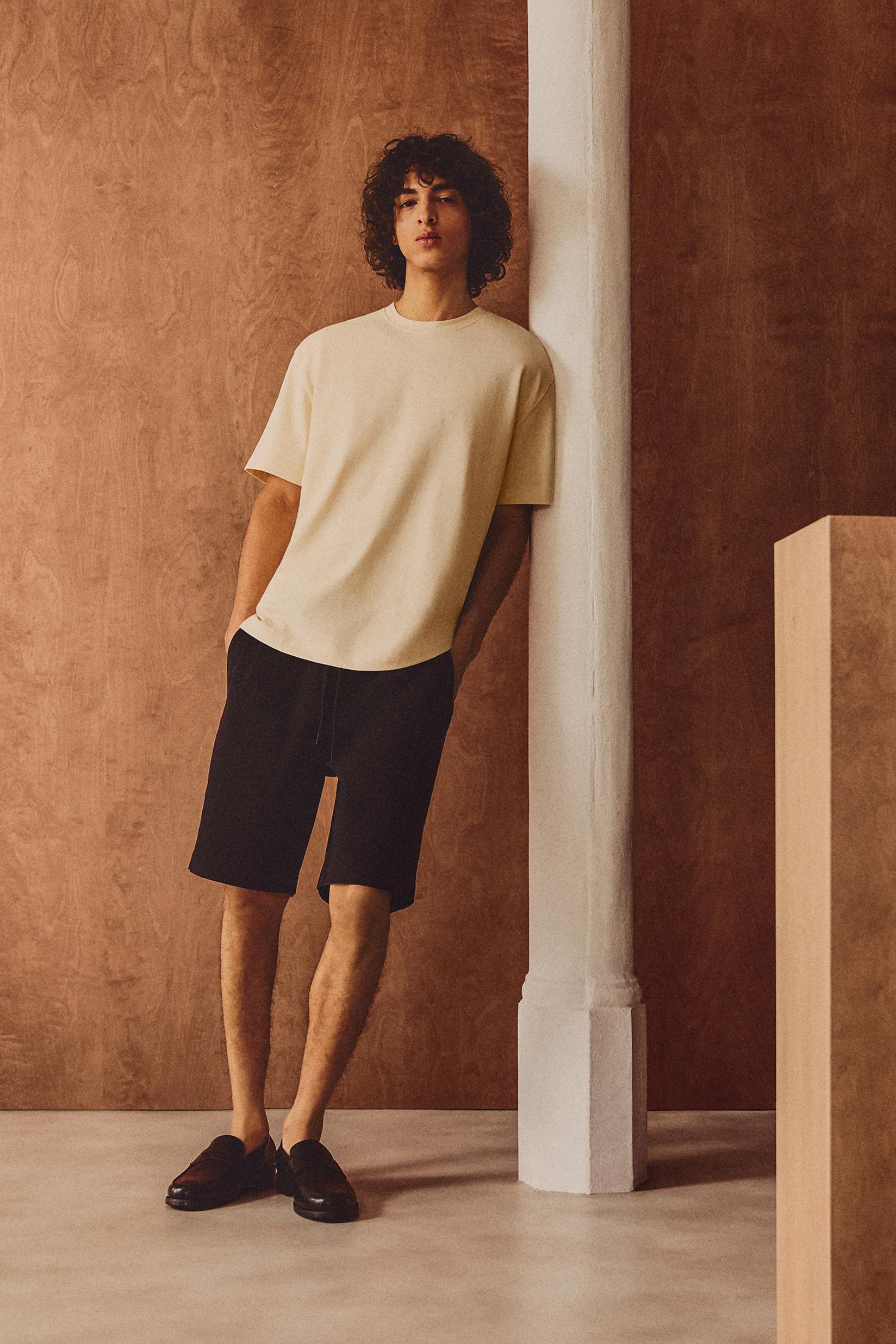 Jogger Bermuda shorts — BLACK