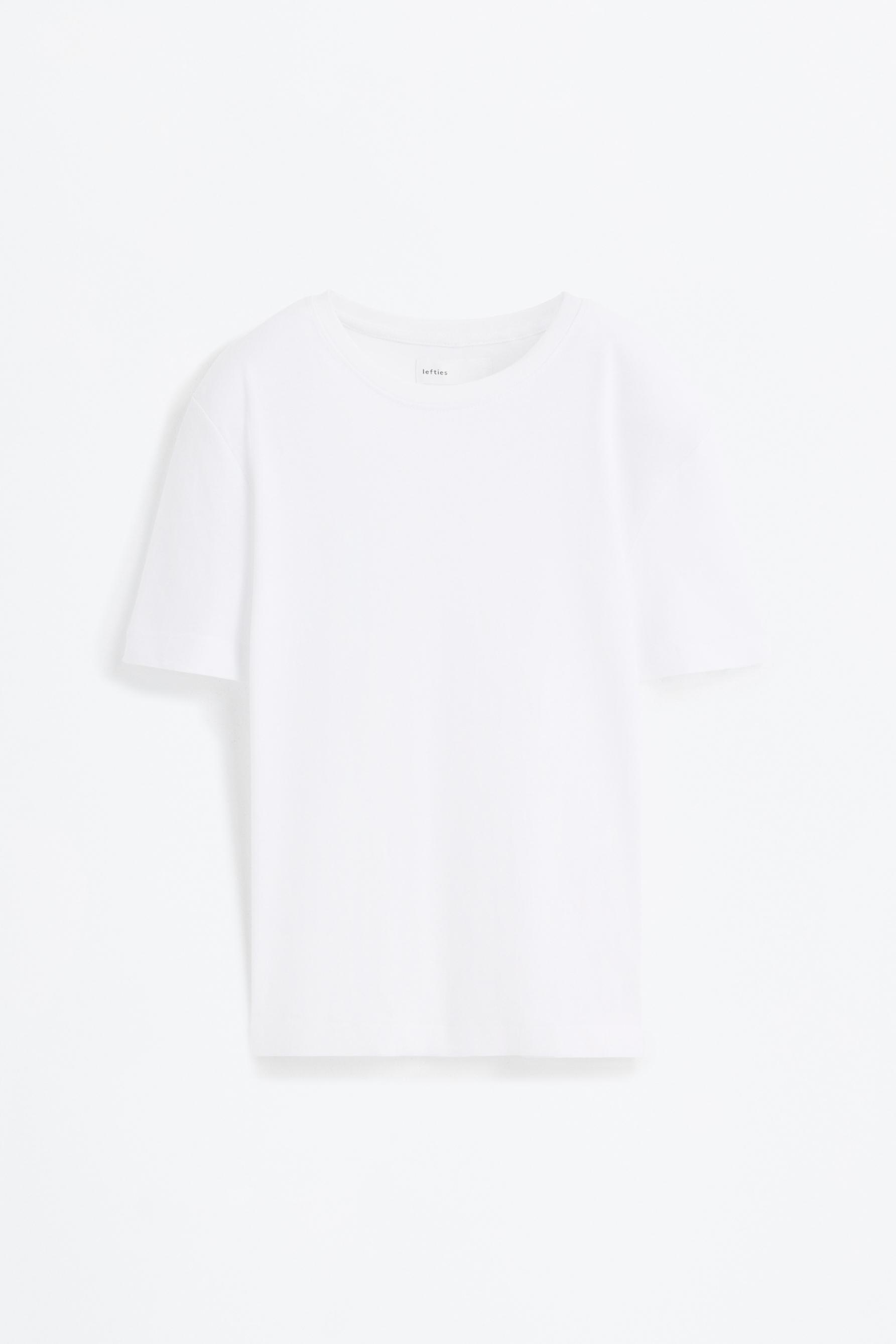 Basic round neck T-shirt — WHITE