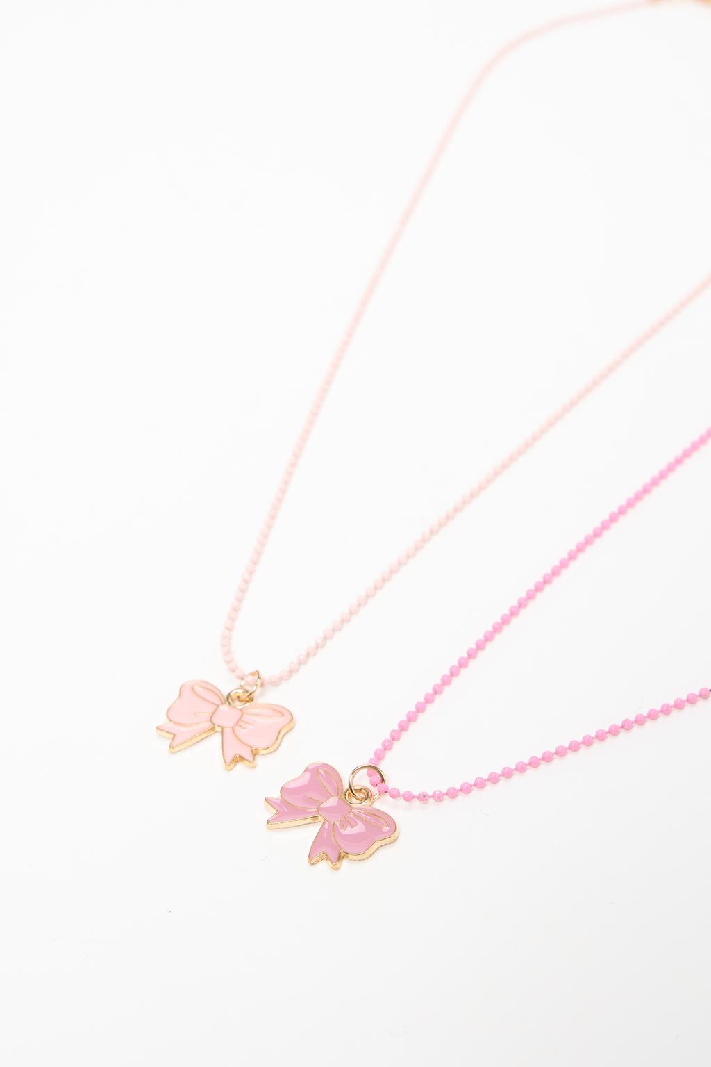 2-pack of bow necklaces