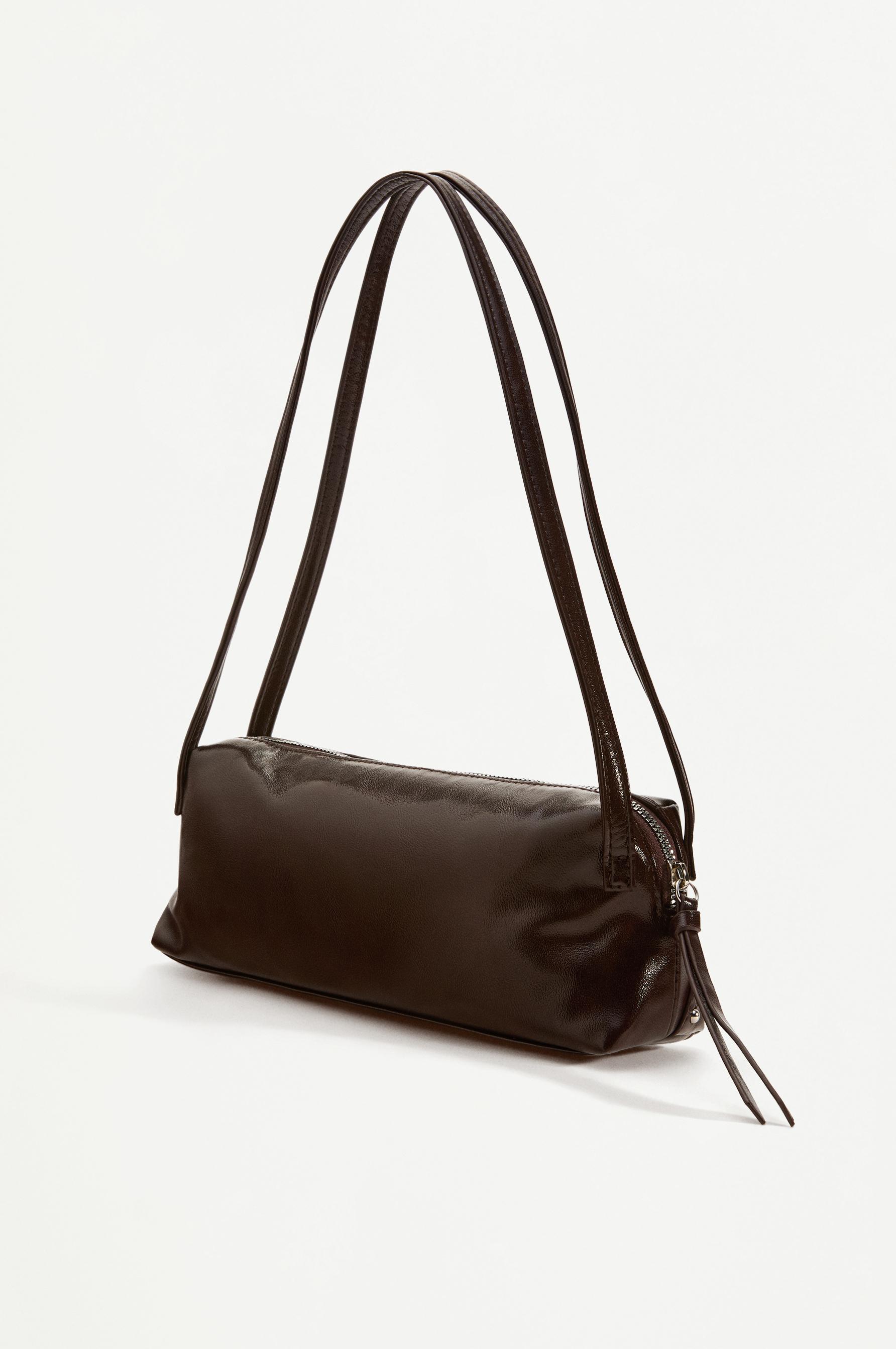 Double handle shoulder bag — BROWN