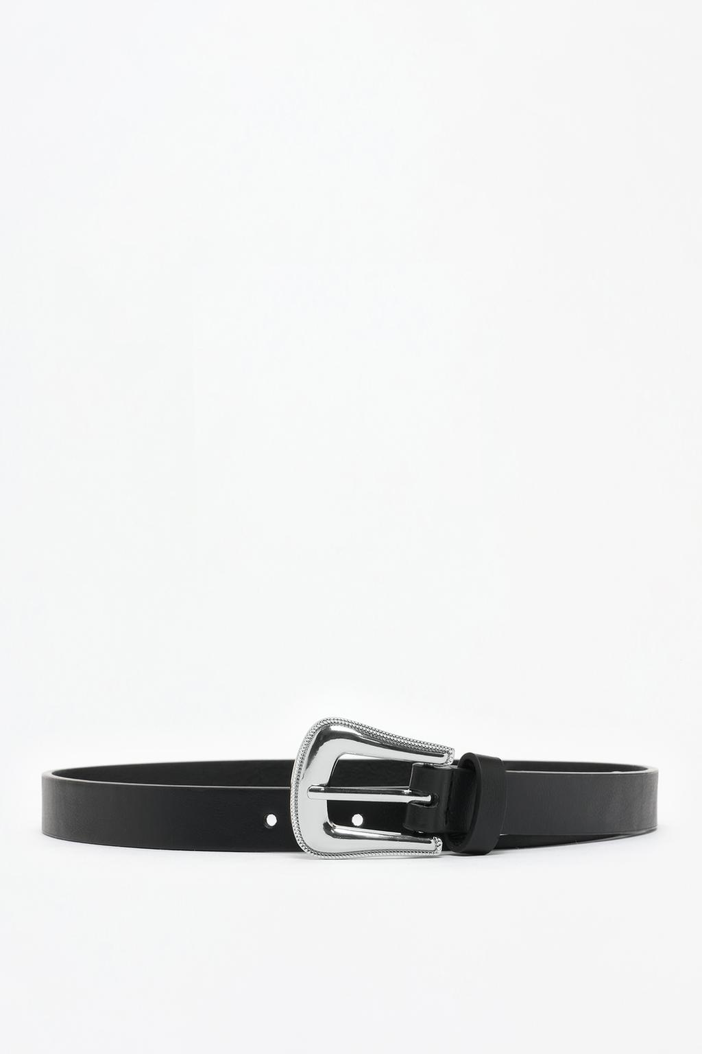 Belt with engraved buckle