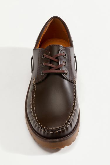 Lug sole boat shoes — BROWN 3