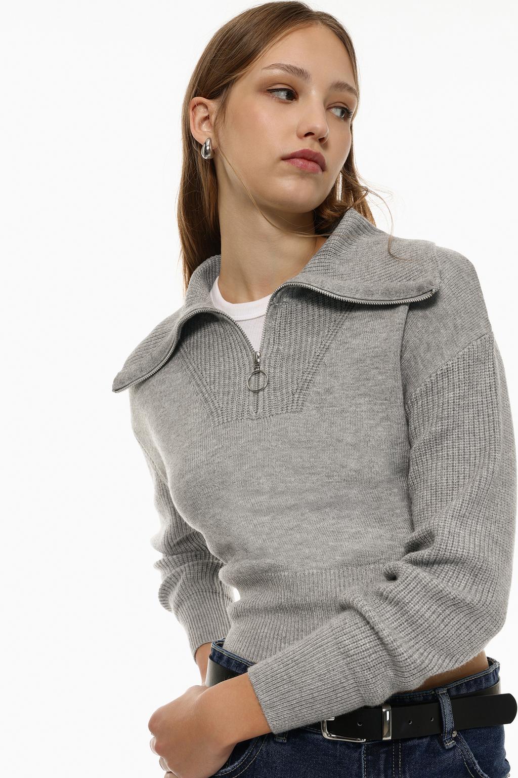 Zip neck jumper