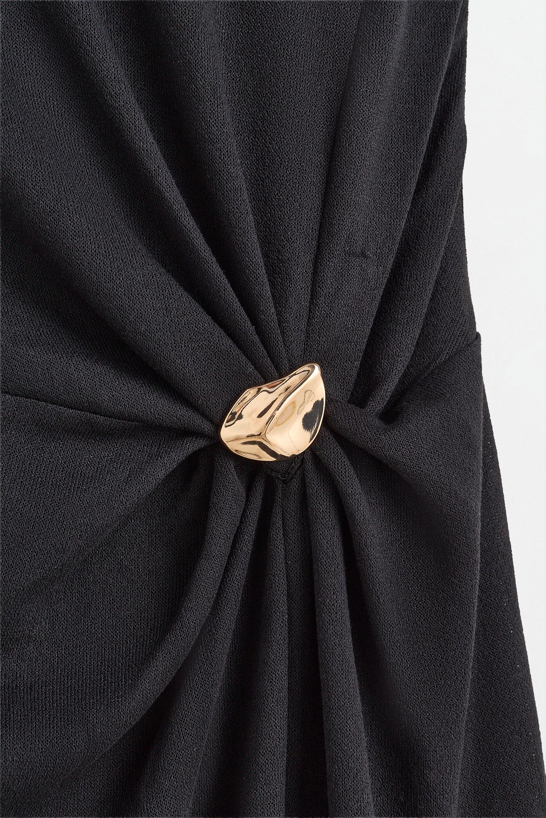 Jewel midi dress — BLACK